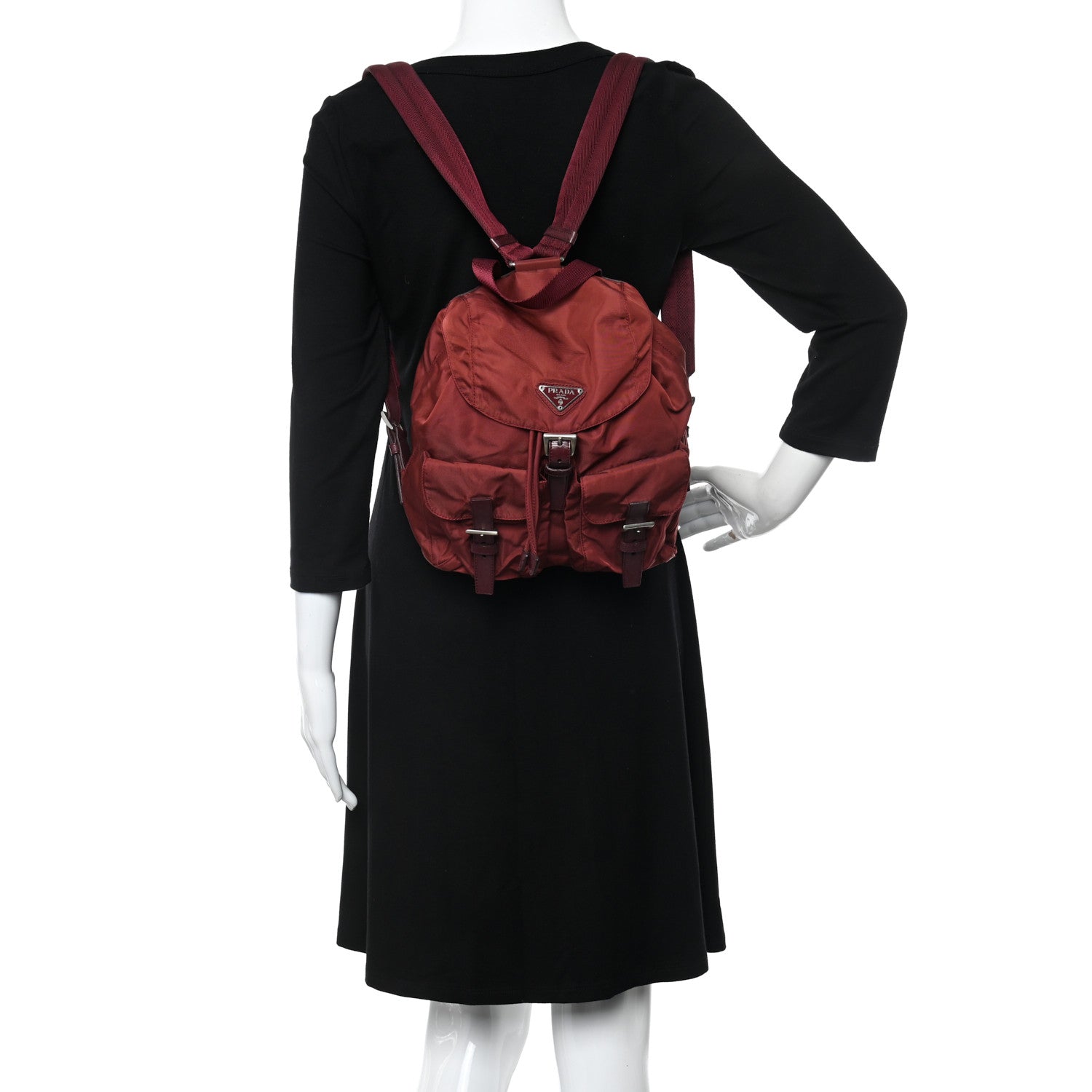 Prada Nylon Vela Small Backpack Rosso 2 of 15