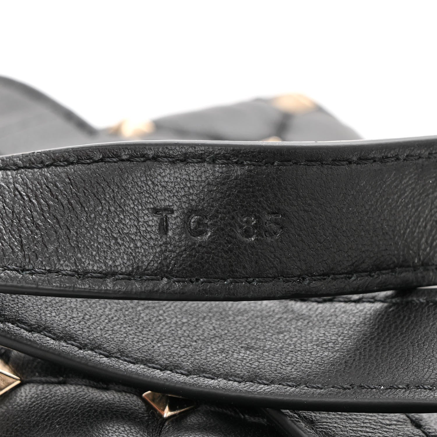 Valentino Garavani Lambskin Rockstud Spike Belt Bag 85 Black 7 of 10