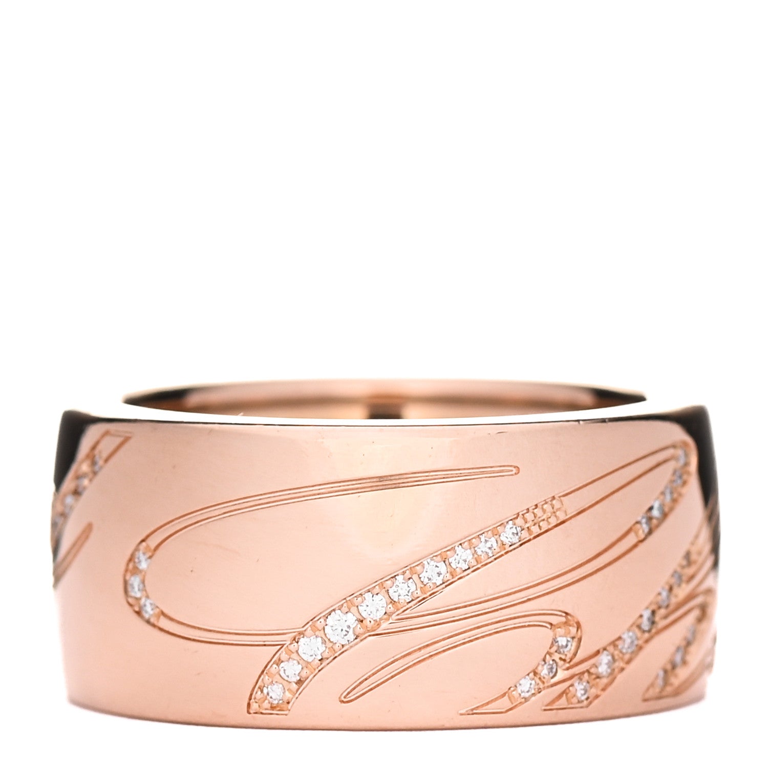 Chopard 18k Rose Gold Chopardissimo Diamonds Spinning Ring 57 8 1 of 3