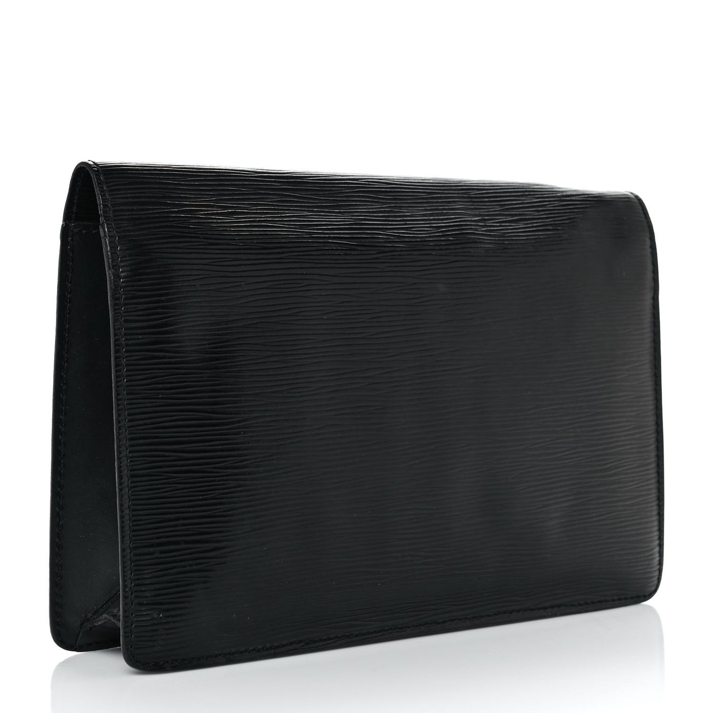 Epi Pochette Sellier Dragonne Clutch Black