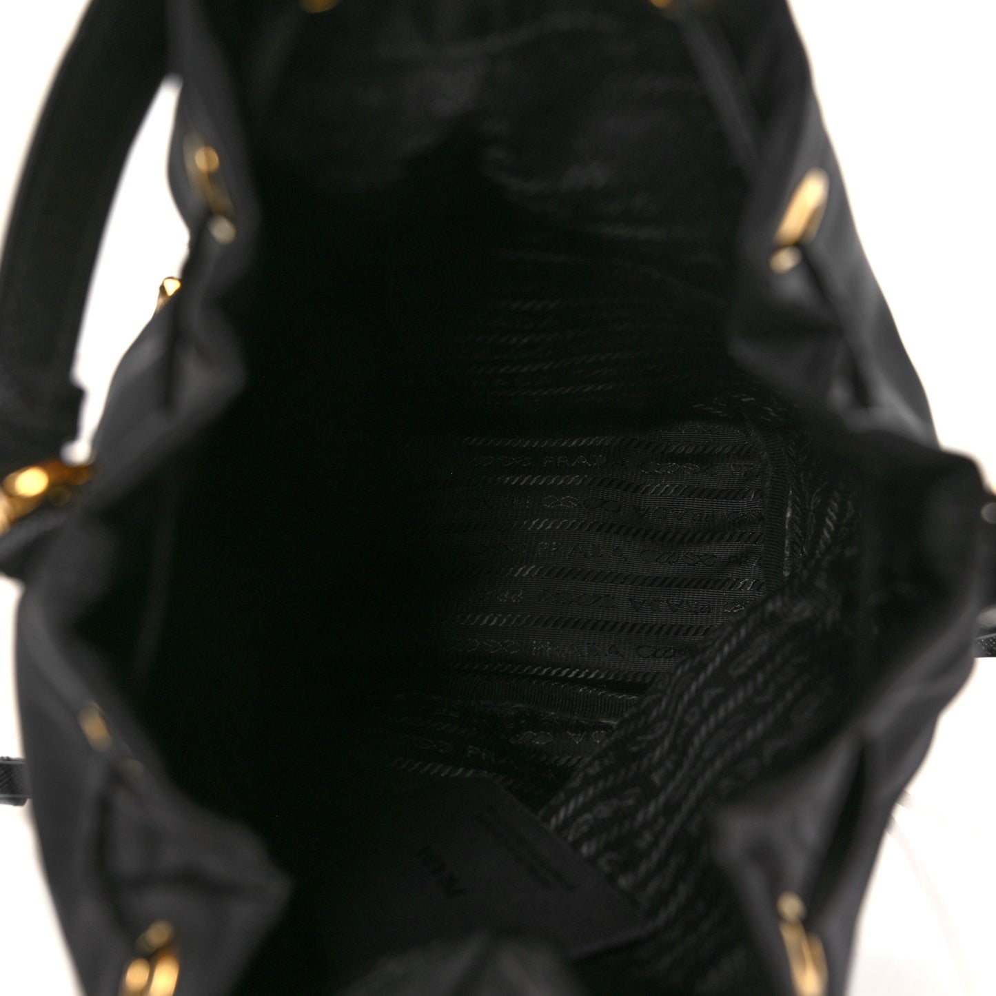 Re-Nylon Duet Drawstring Shoulder Bag Black
