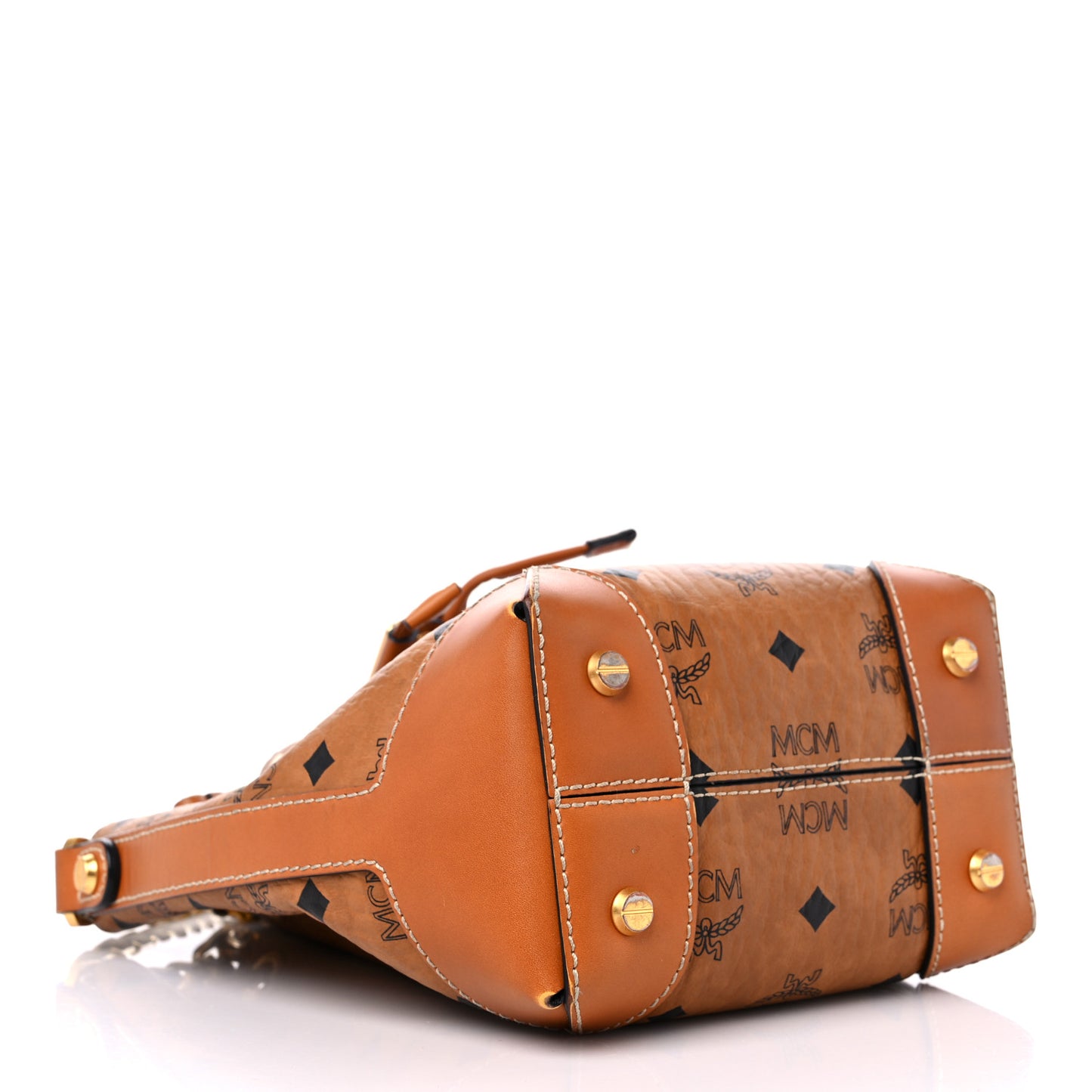 Visetos Berlin Mini Drawstring Bucket Bag Cognac