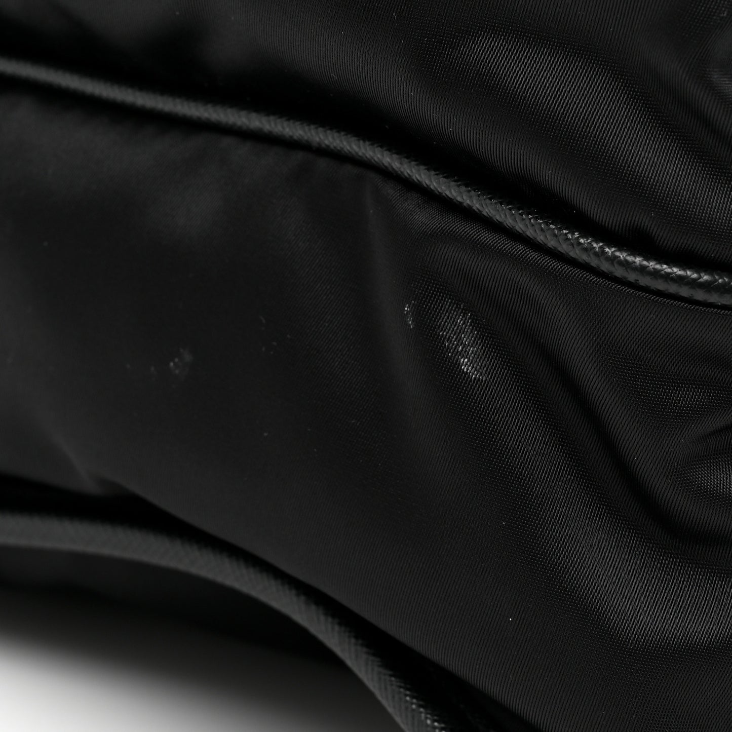 Tessuto Nylon Saffiano Logo Messenger Bag Black