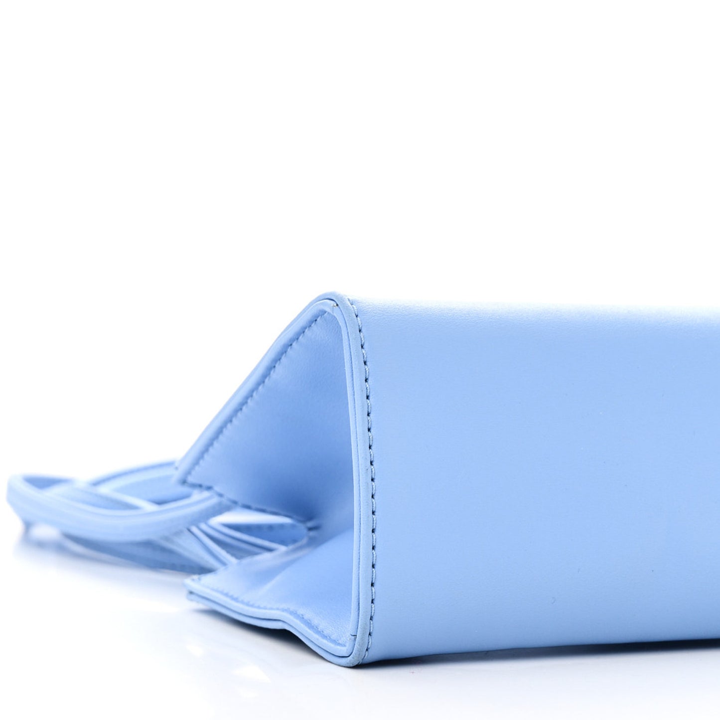 Vegan Leather Small Shopping Bag Cerulean