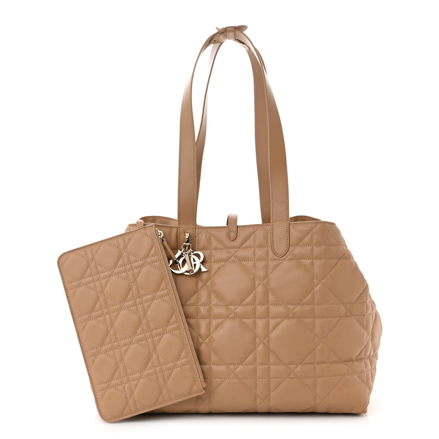 Christian Dior Calfskin Macrocannage Large Toujours Tan 3 of 10