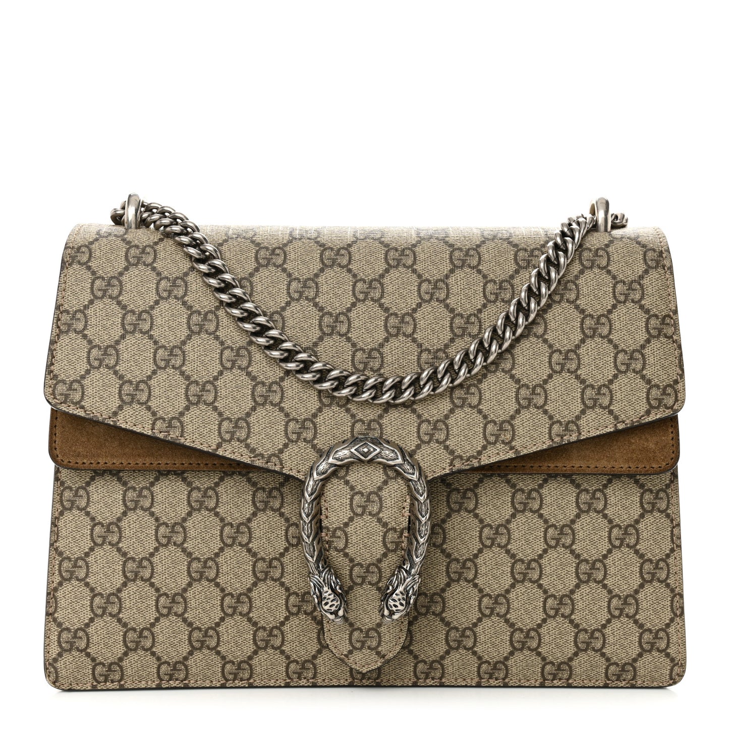 GG Supreme Monogram Medium Dionysus Shoulder Bag Taupe