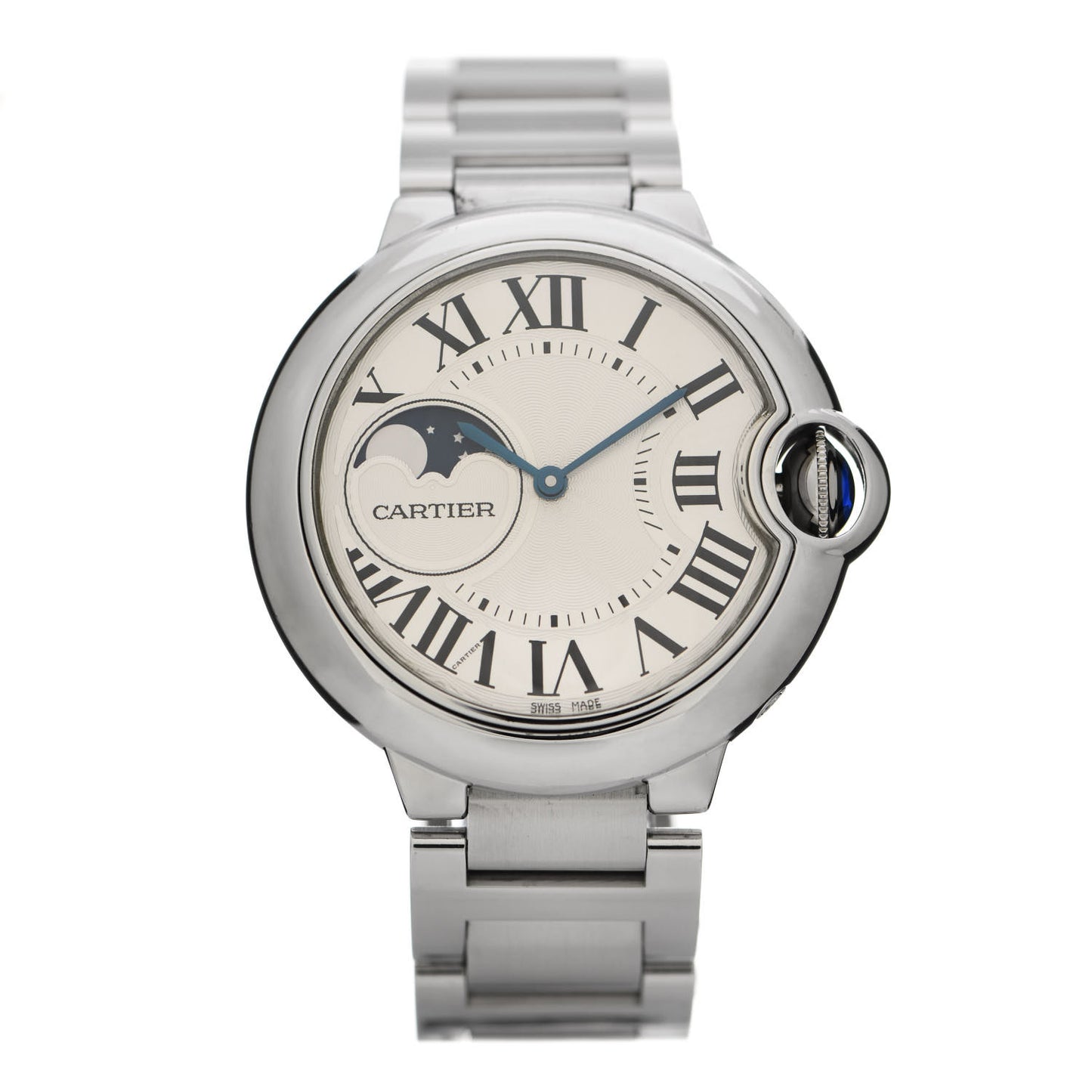 Stainless Steel 37mm Ballon Bleu De Cartier Moonphase Automatic Watch