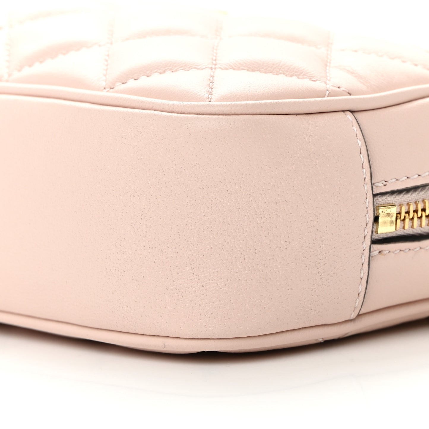 Nappa Quilted La Medusa Camera Bag Light Pink