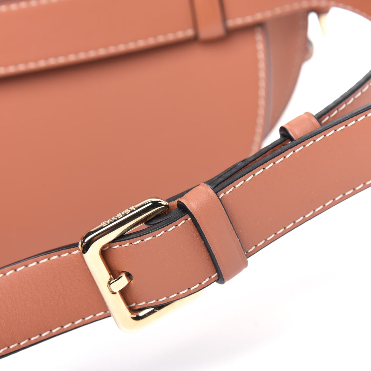 Calfskin Mini Gate Belt Bag Tan