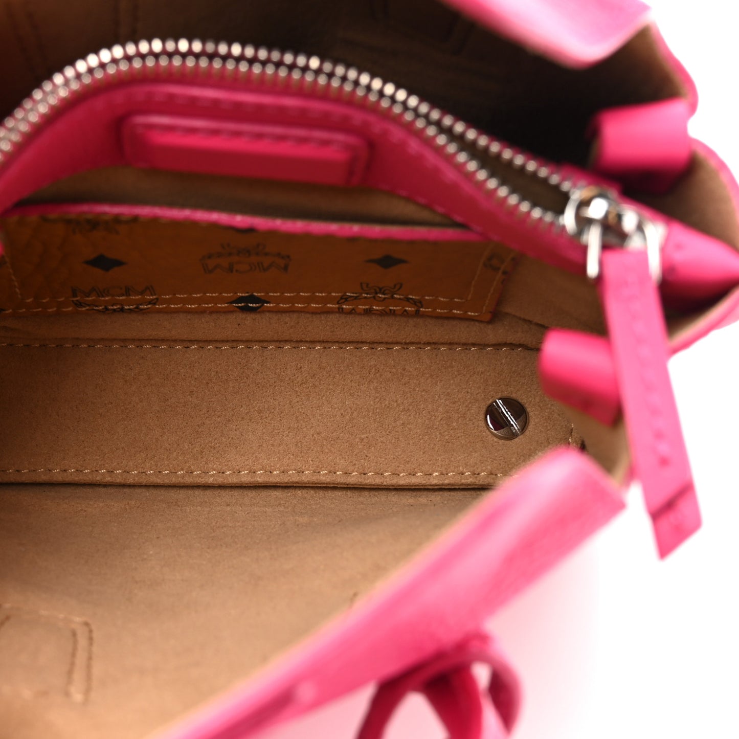 Grained Calfskin X-Mini Milla Tote Beetroot Pink