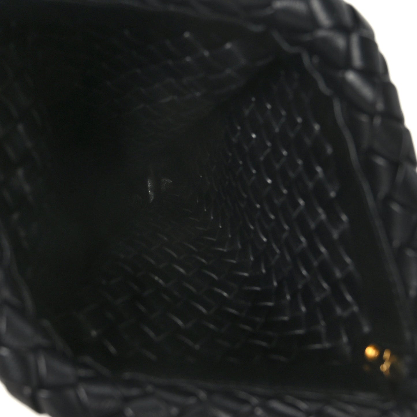 Nappa Intrecciato Crisscross Clutch Black