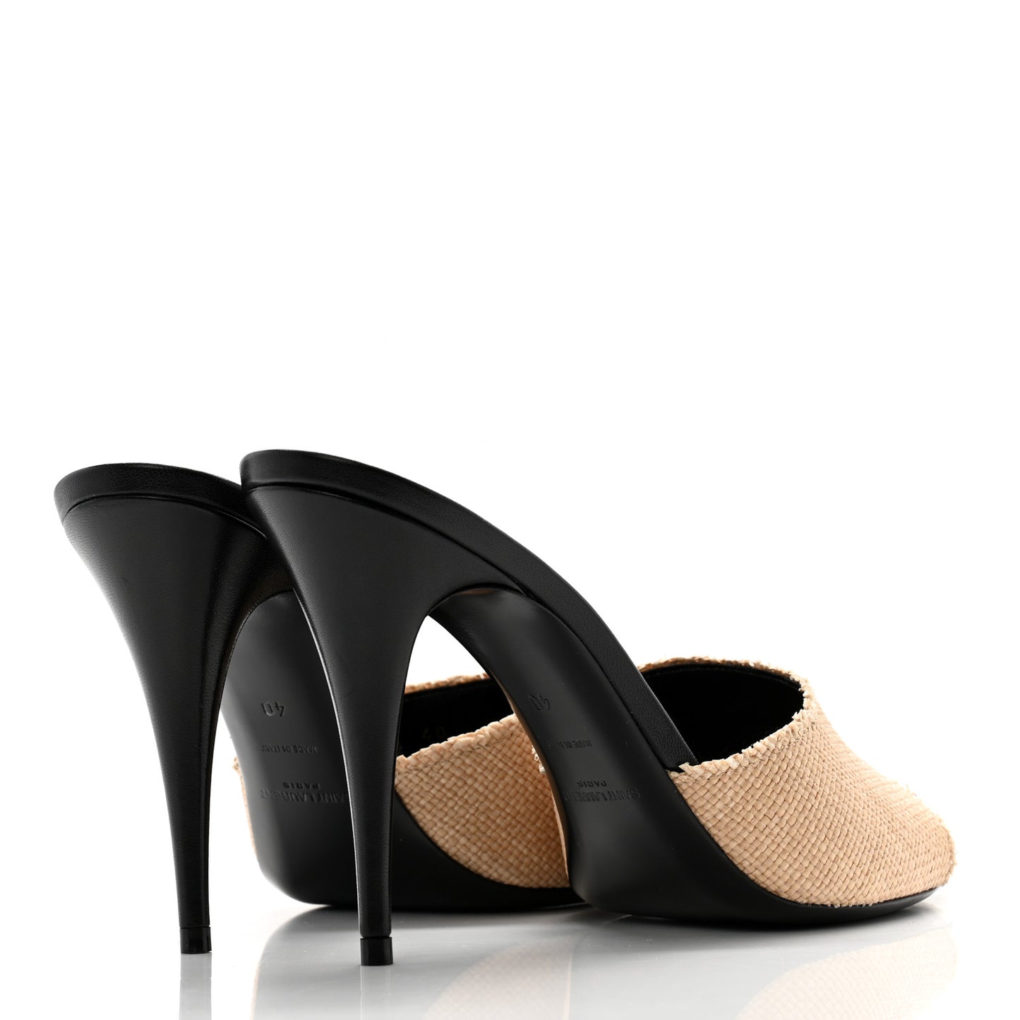 Raffia Calfskin La 16 95 Mule Sandals 40 Cammello