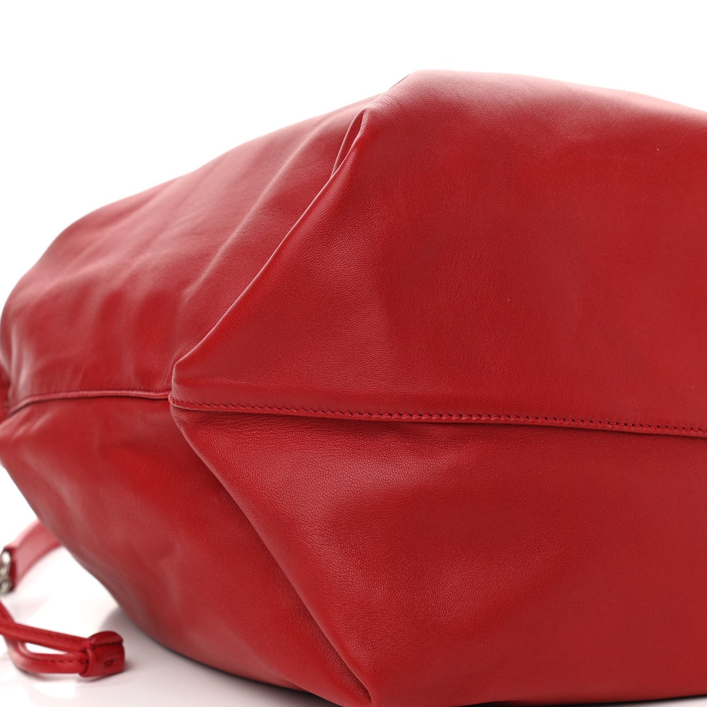 Lambskin Teddy Drawstring Bag Eros Red