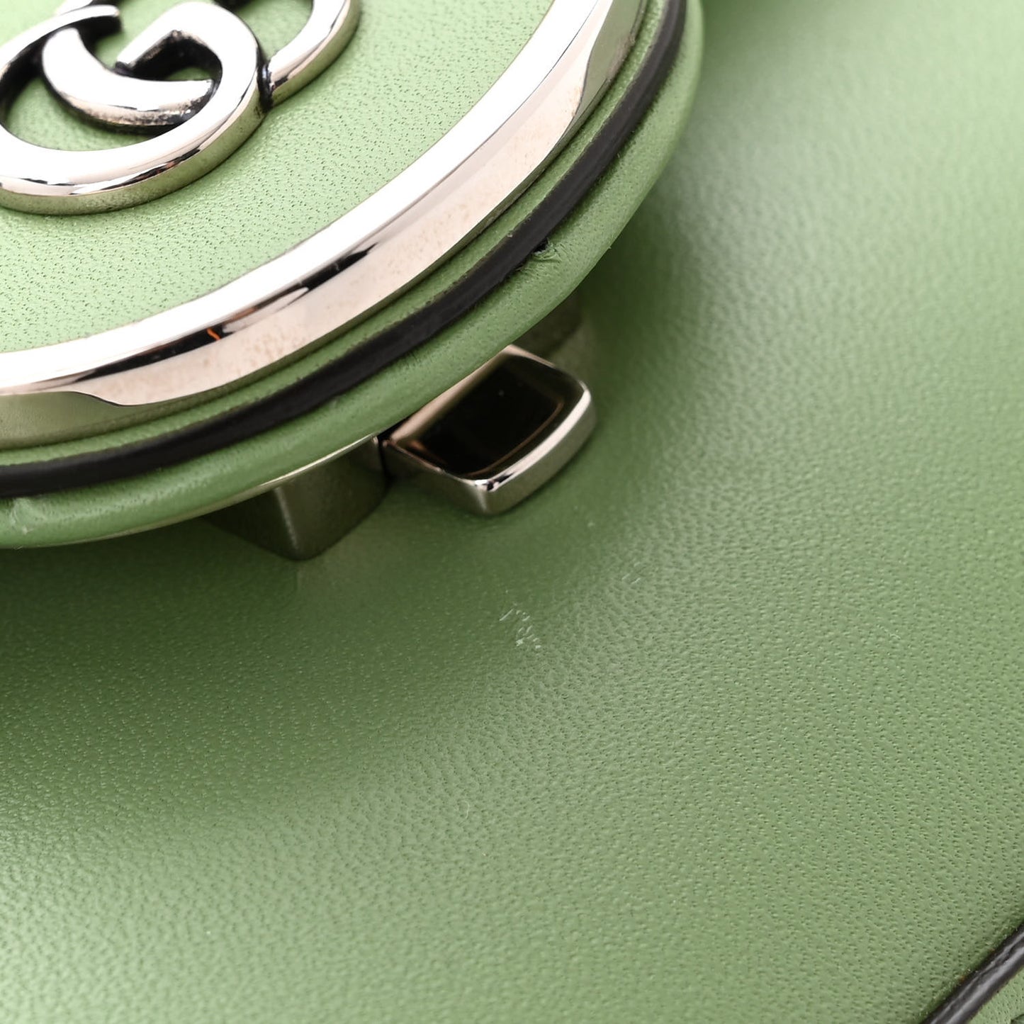 Calfskin Petite GG Mini Shoulder Bag Light Green