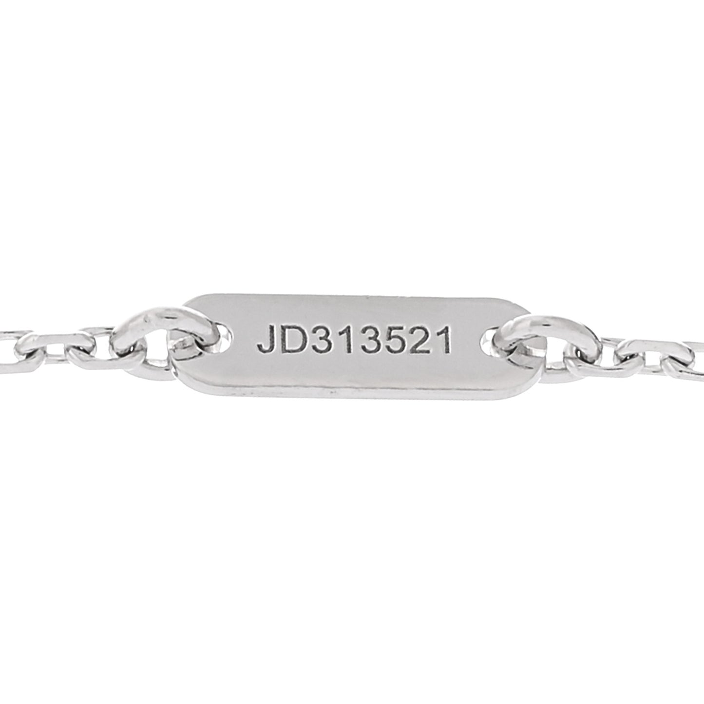 18K White Gold Diamond Sweet Alhambra Pendant Necklace