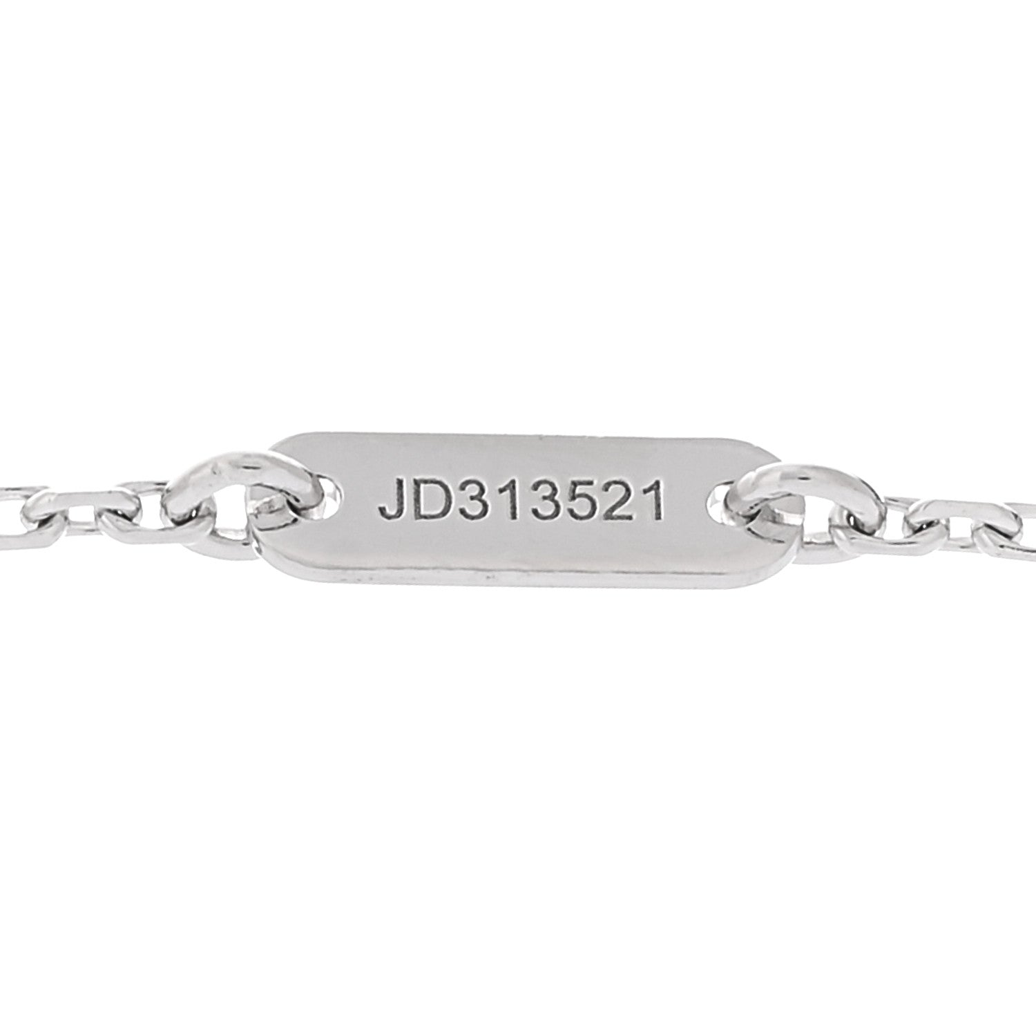Van Cleef & Arpels 18K White Gold Diamond Sweet Alhambra Pendant Necklace 4 of 6