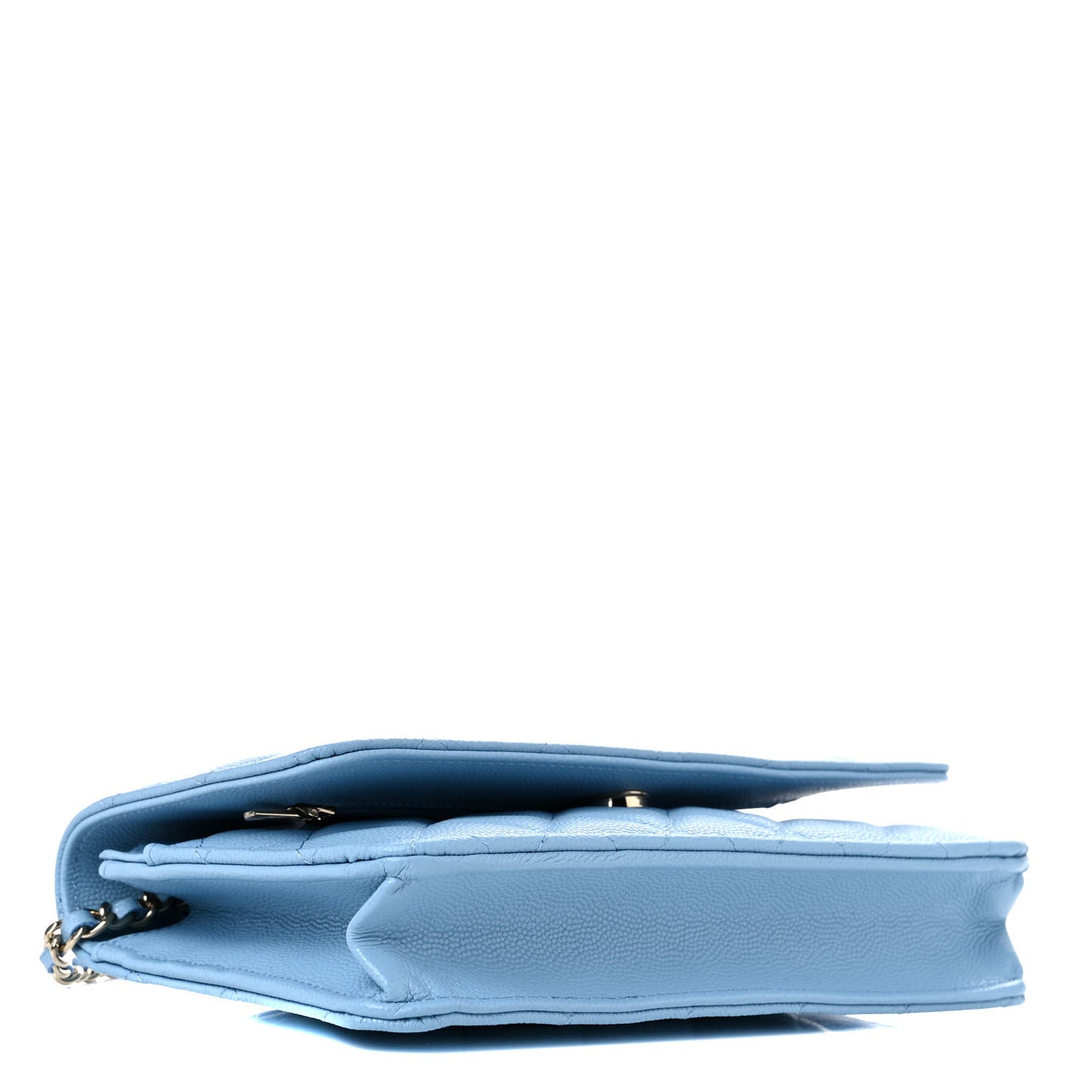 Caviar Quilted Wallet On Chain WOC Blue