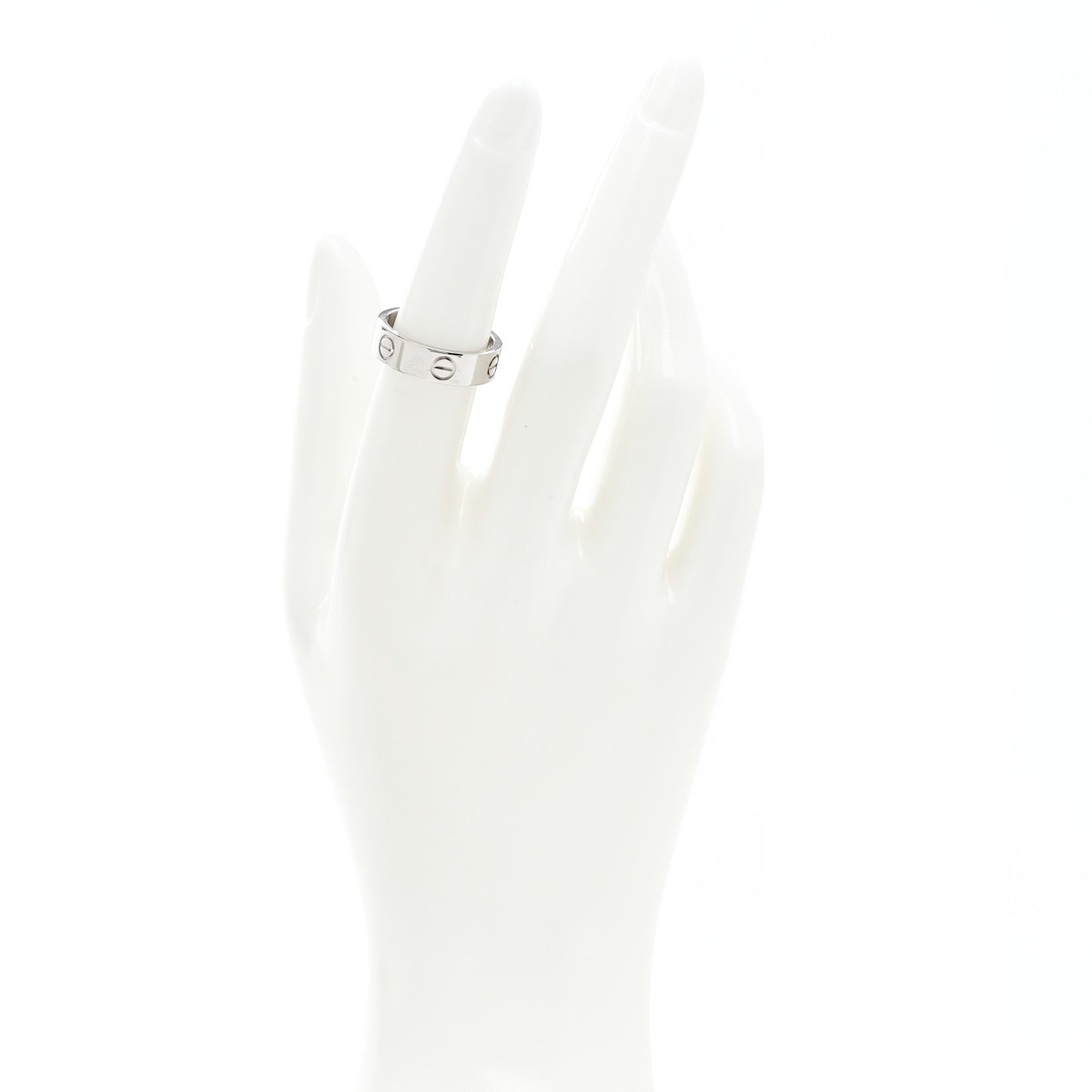18K White Gold 5.5mm LOVE Ring 53 6.25