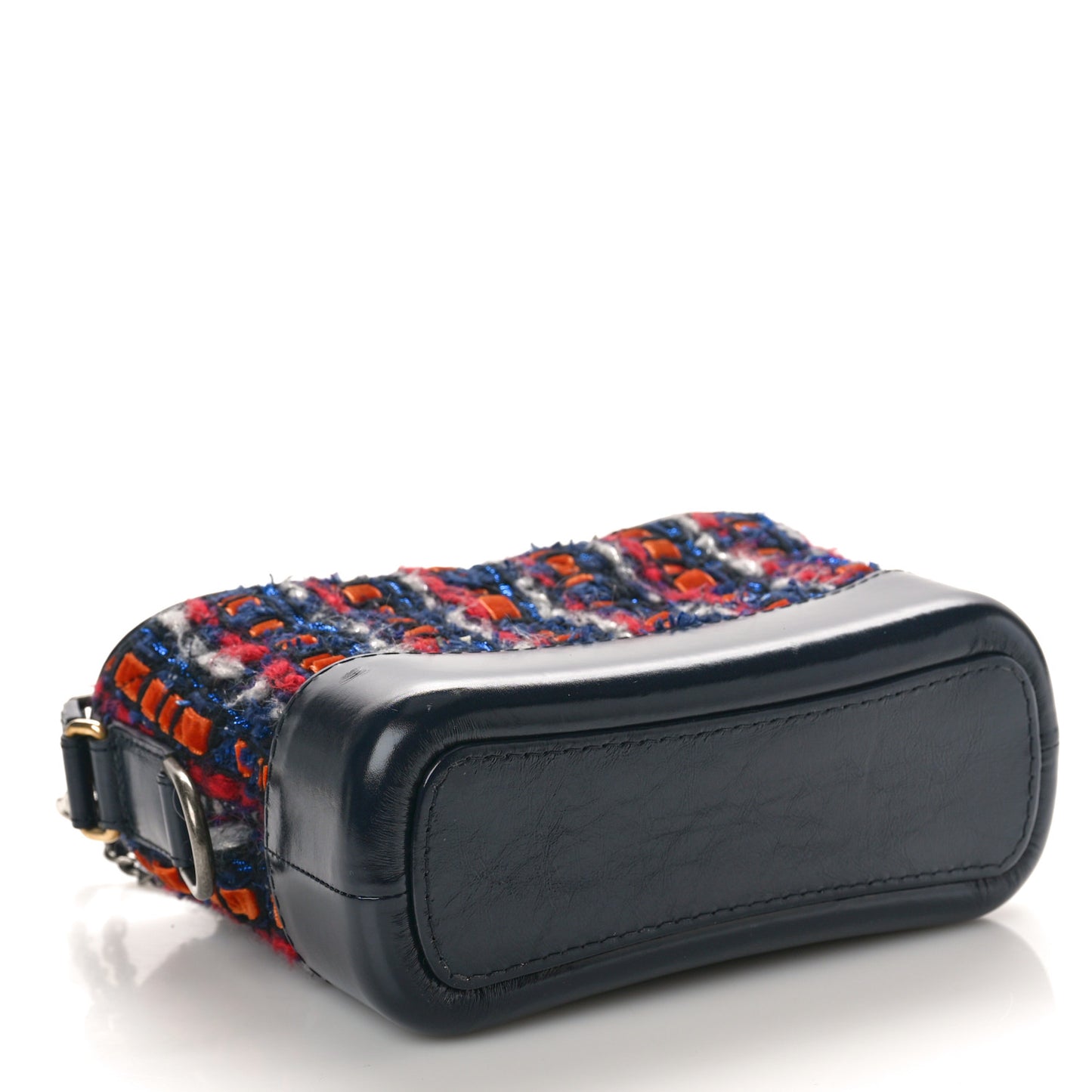 Tweed Calfskin Small Gabrielle Hobo Navy