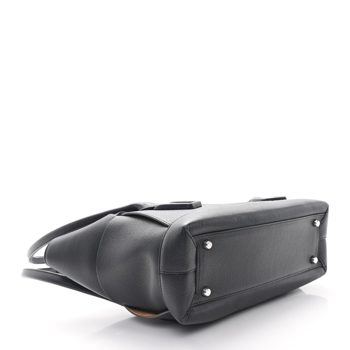 Grained Calfskin Maxi Intrecciato Medium Arco Black