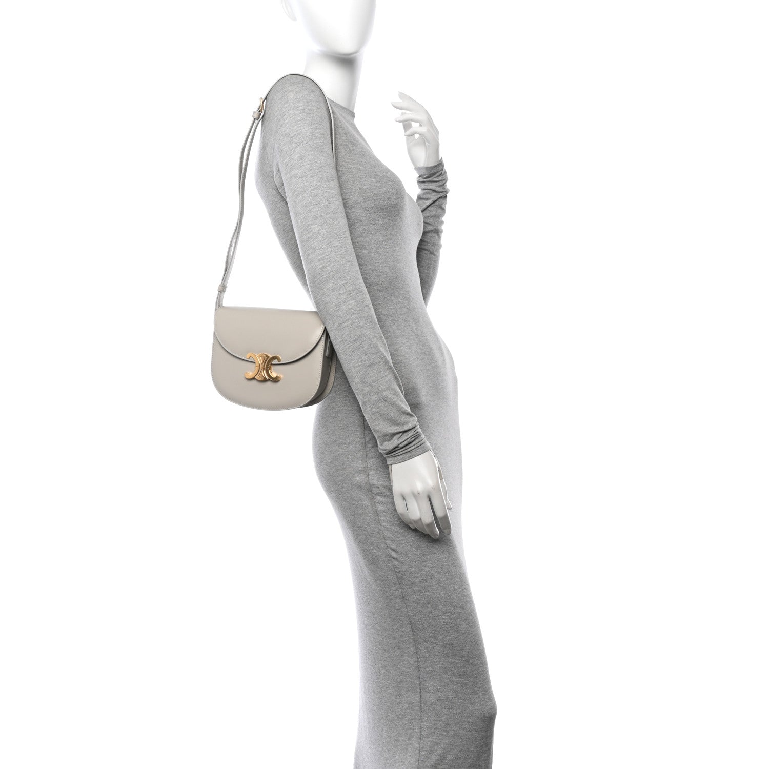 Celine Shiny Calfskin Teen Besace Light Stone 2 of 11