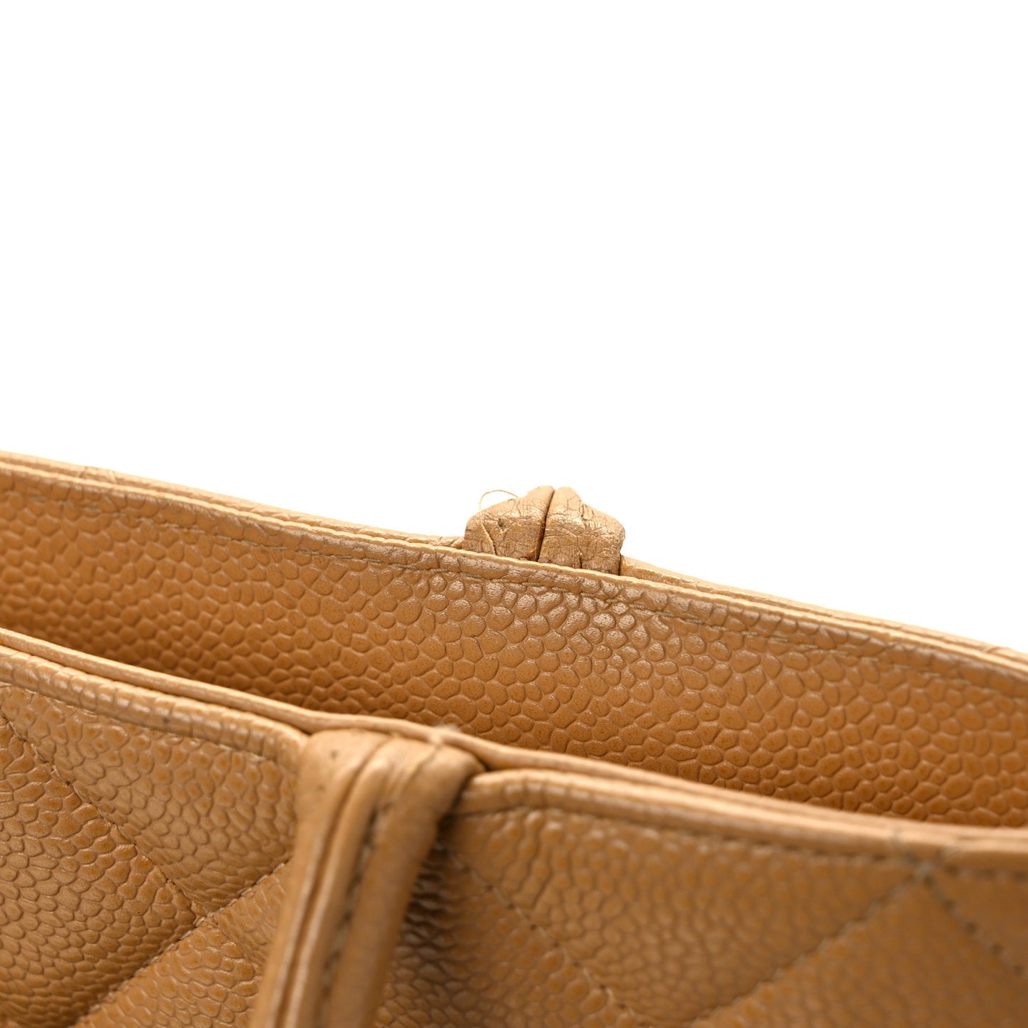 Caviar Quilted Medallion Tote Beige