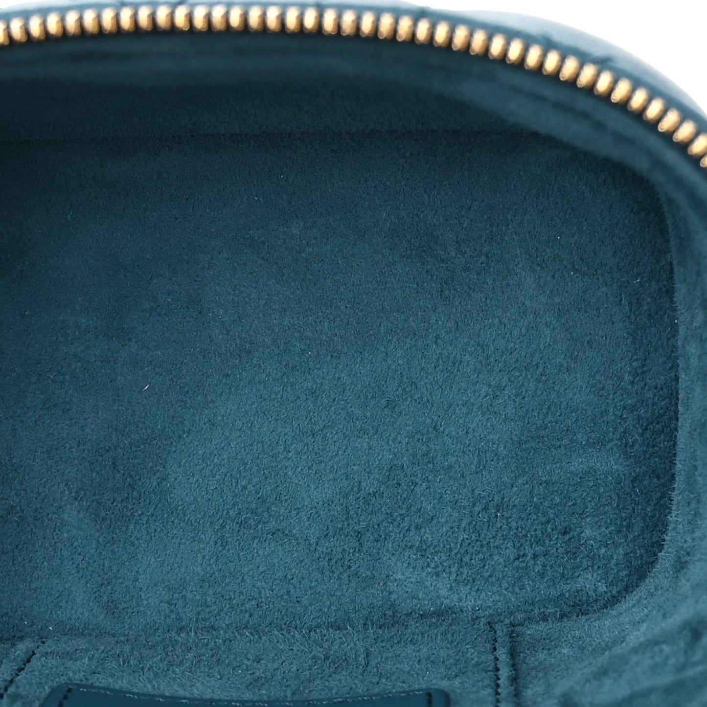 Lambskin Cannage Micro Lady Dior Vanity Case Deep Ocean