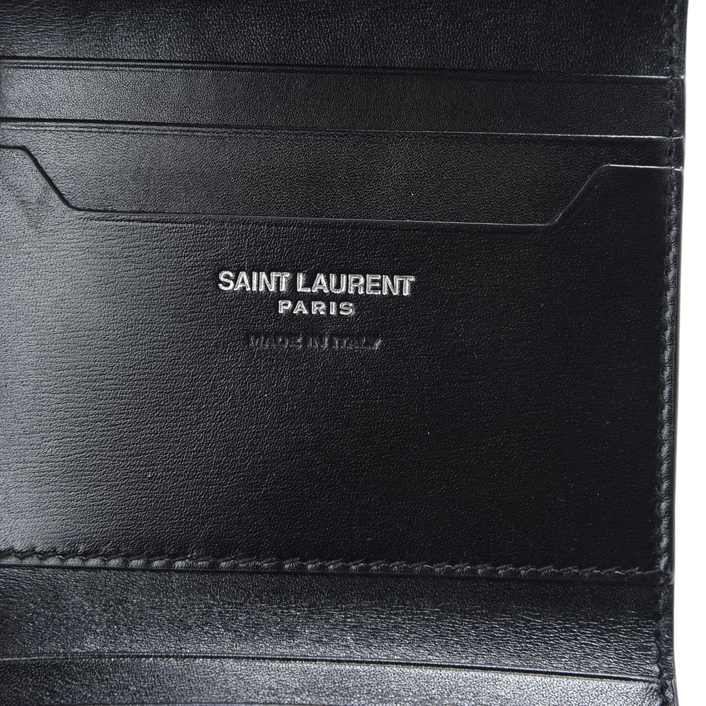 Smooth Calfskin Monogram Tiny Tri Fold Wallet Black