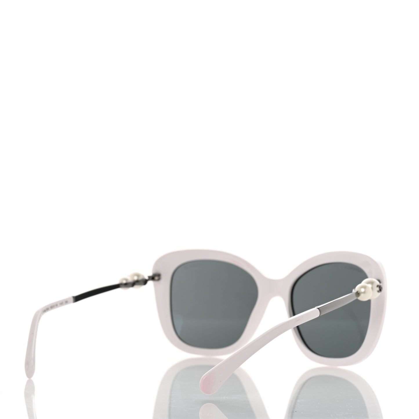 Acetate Butterfly Winter Pearl Sunglasses 5339-H White