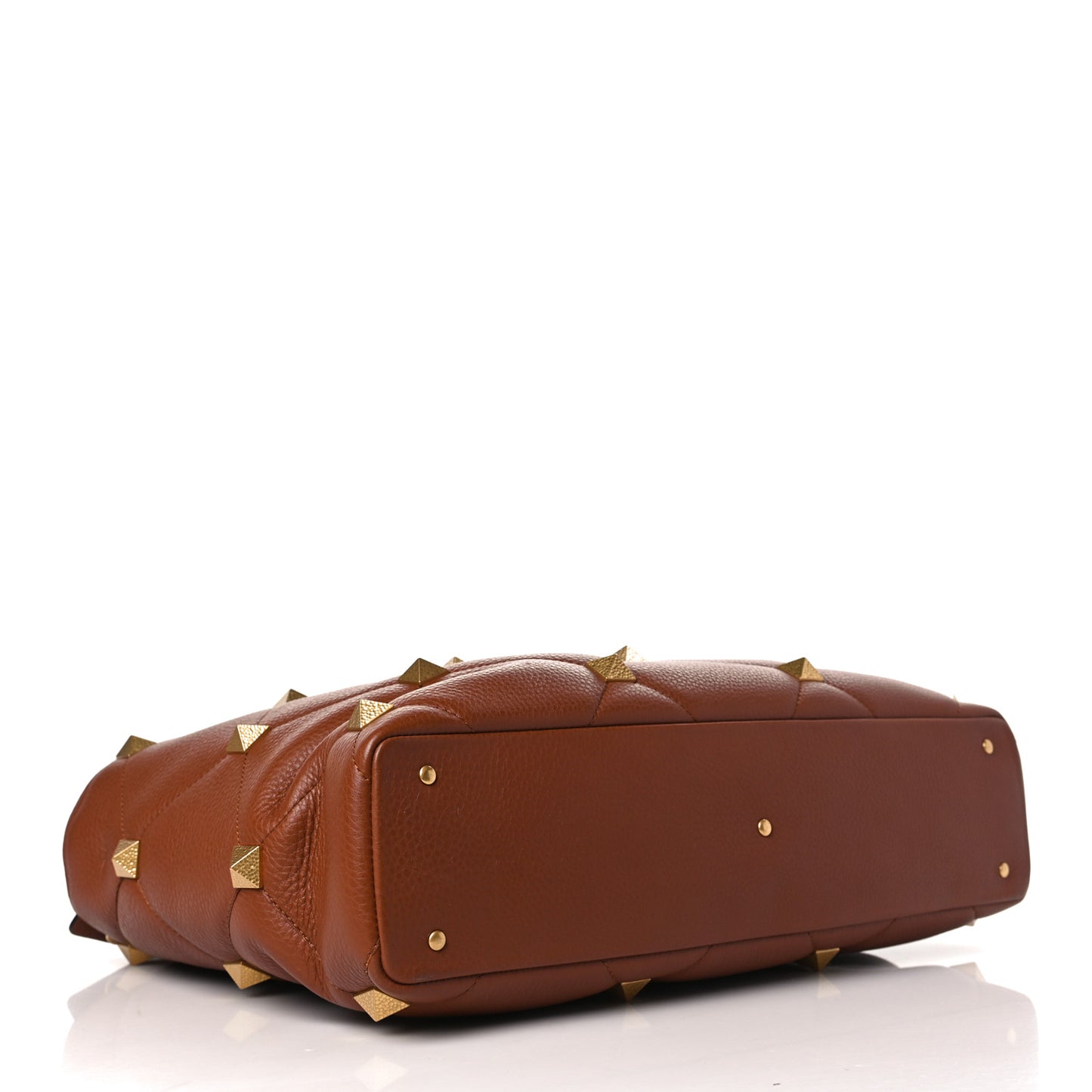 Grained Calfskin Large Roman Stud Tote Selleria