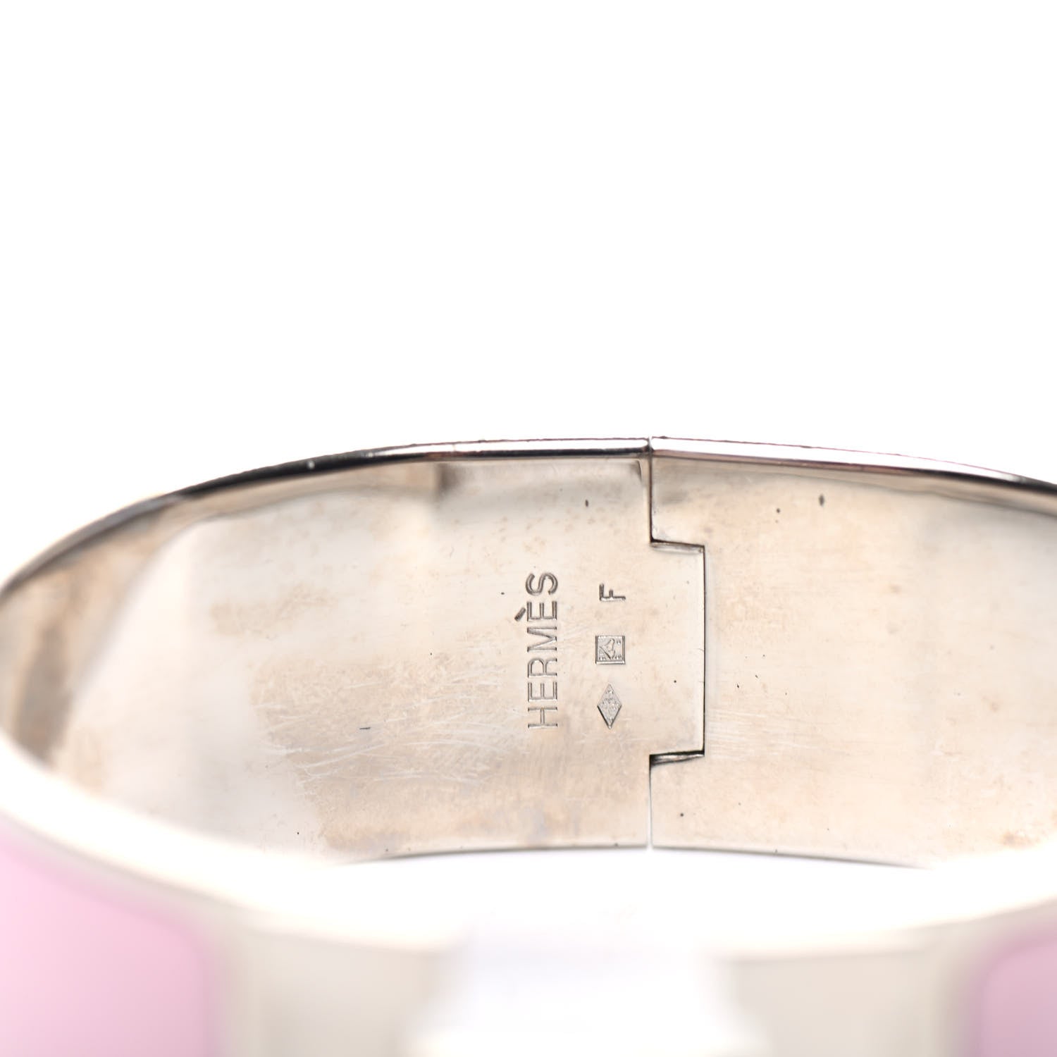 Hermes Enamel Wide Clic Clac H Bracelet PM Rose Dragee 4 of 5