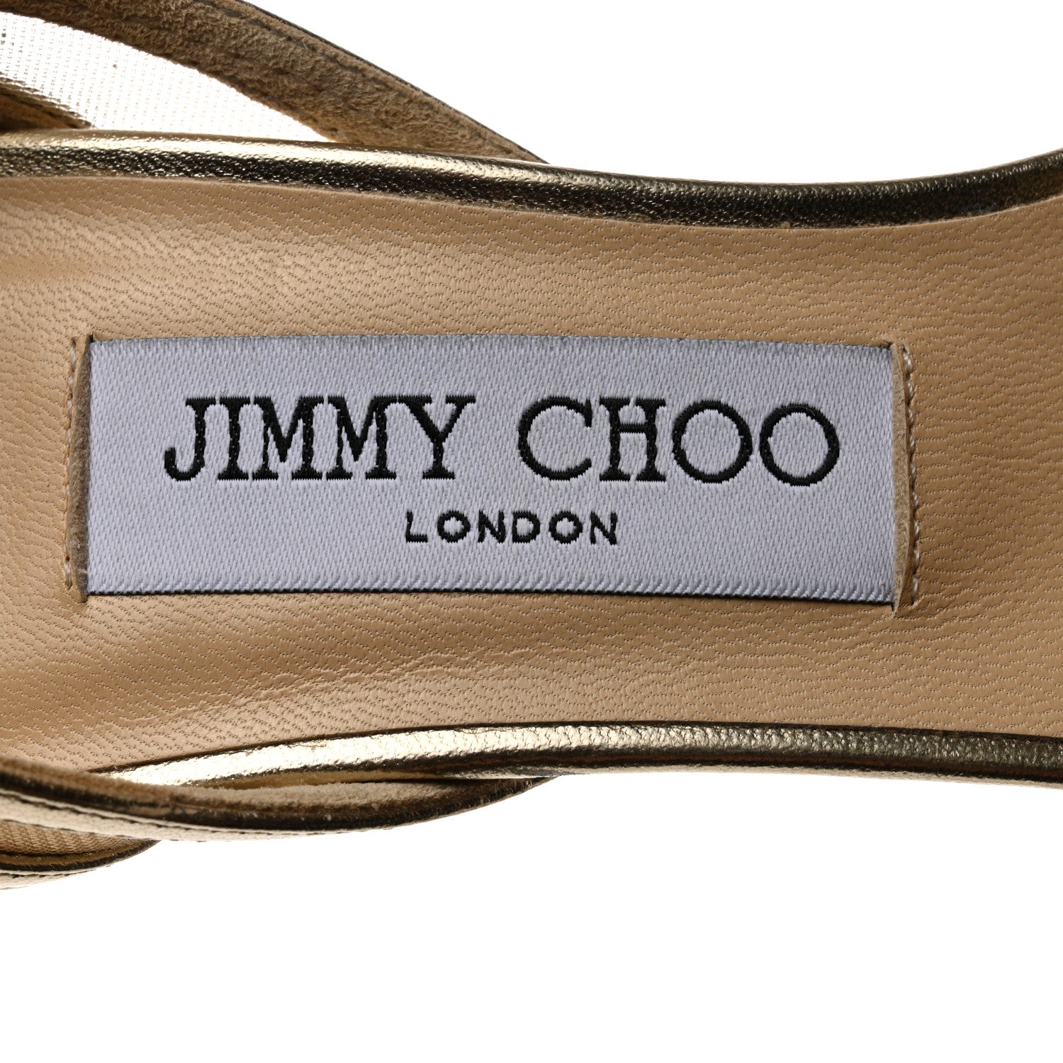 Jimmy Choo Metallic Calfskin Glitter Dyani 85 Sandals 37 Champagne 6 of 8