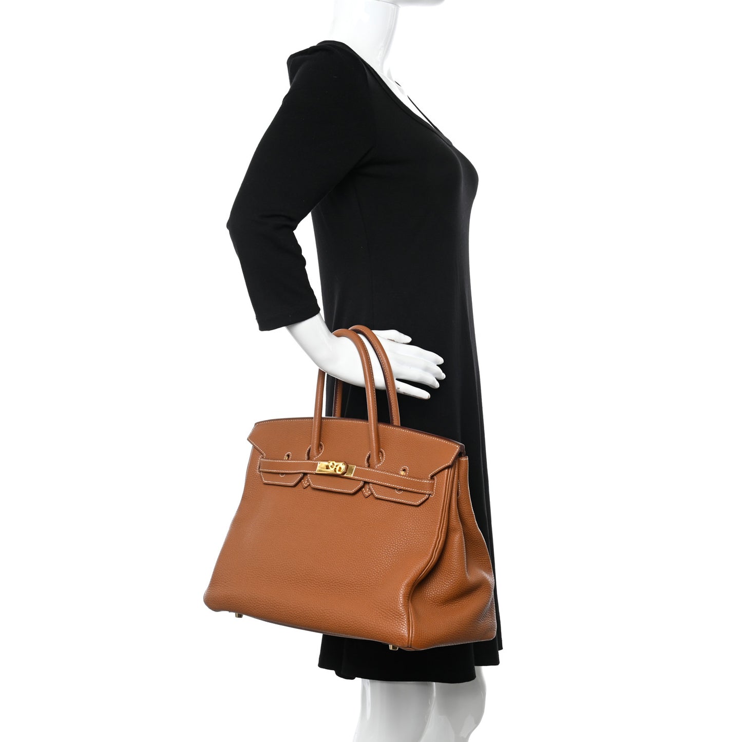 Taurillon Clemence Birkin 35 Gold