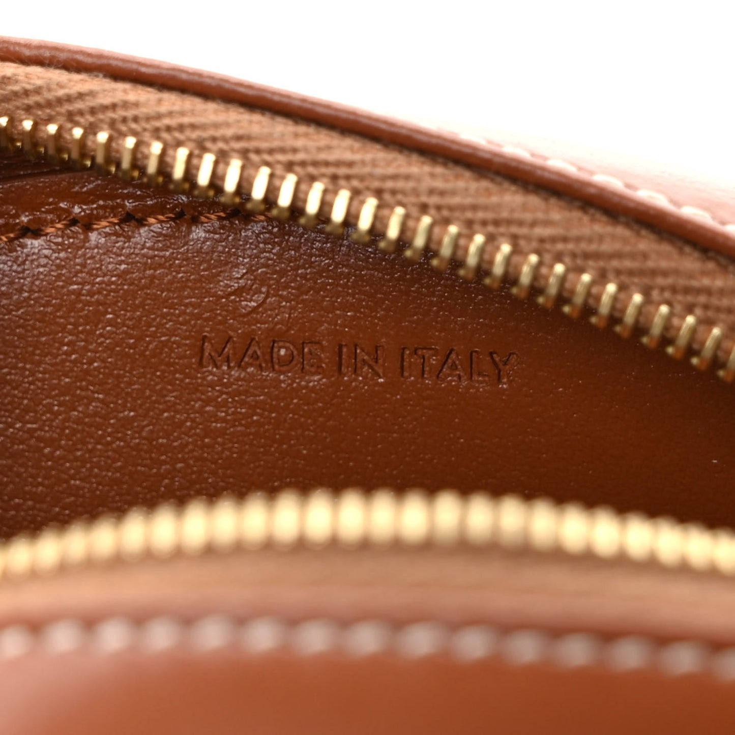 Smooth Calfskin Cuir Small Triomphe Oval Crossbody Purse Tan