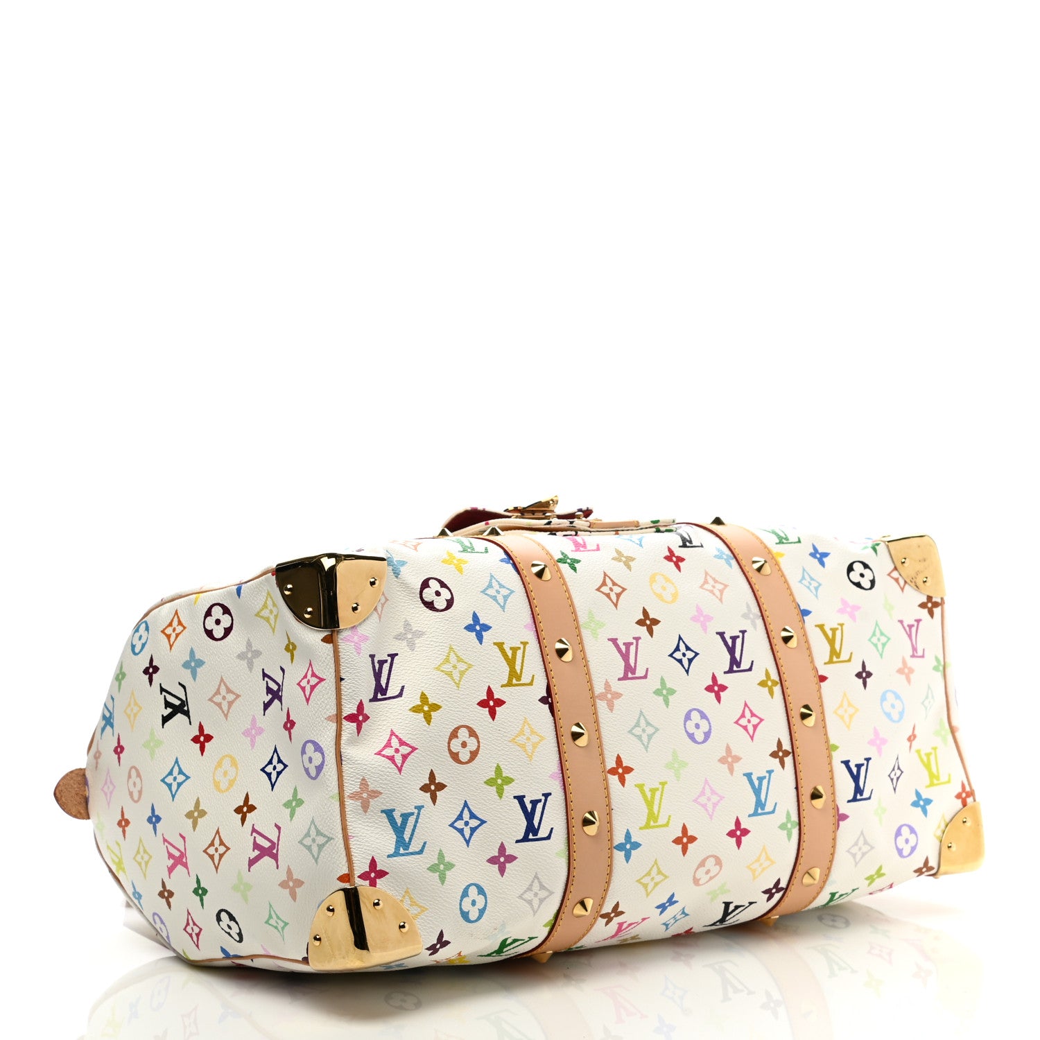 Louis Vuitton Monogram Multicolor Keepall 45 White 4 of 14