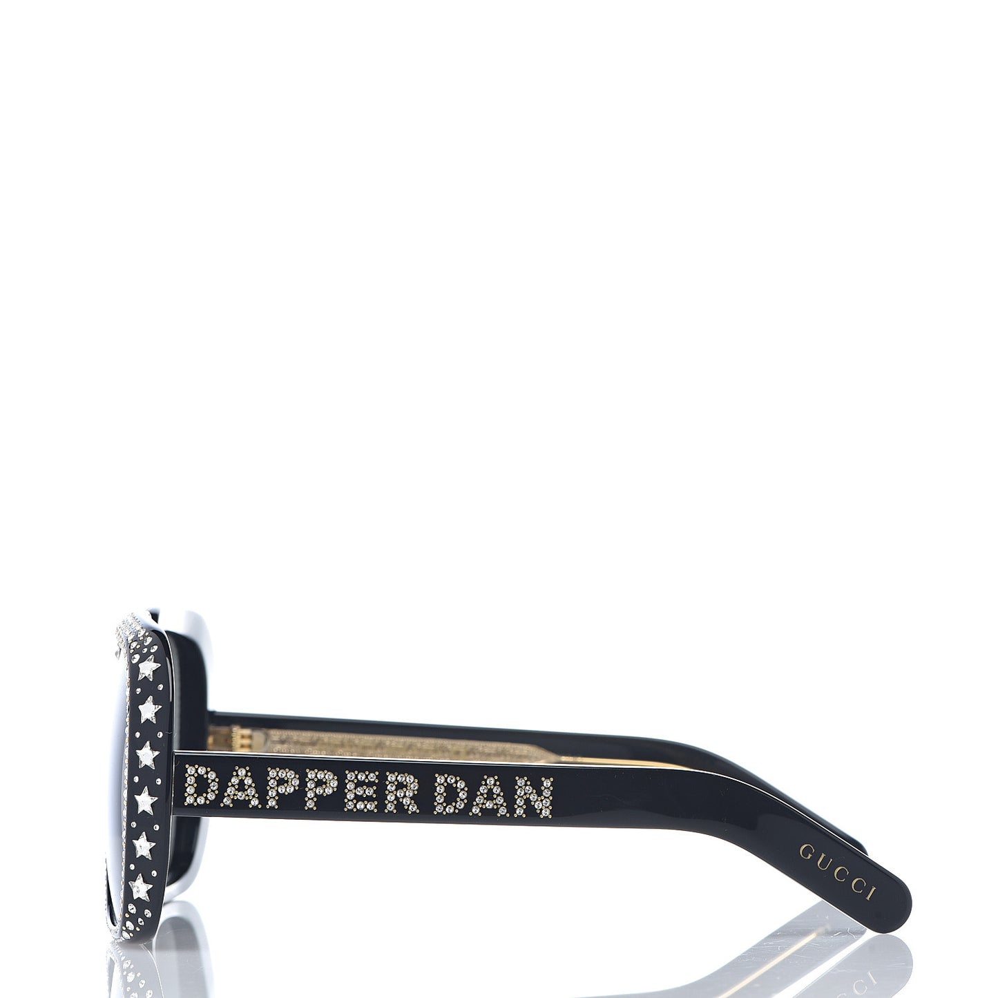 X DAPPER DAN Acetate Crystal Sunglasses GG0427S Black