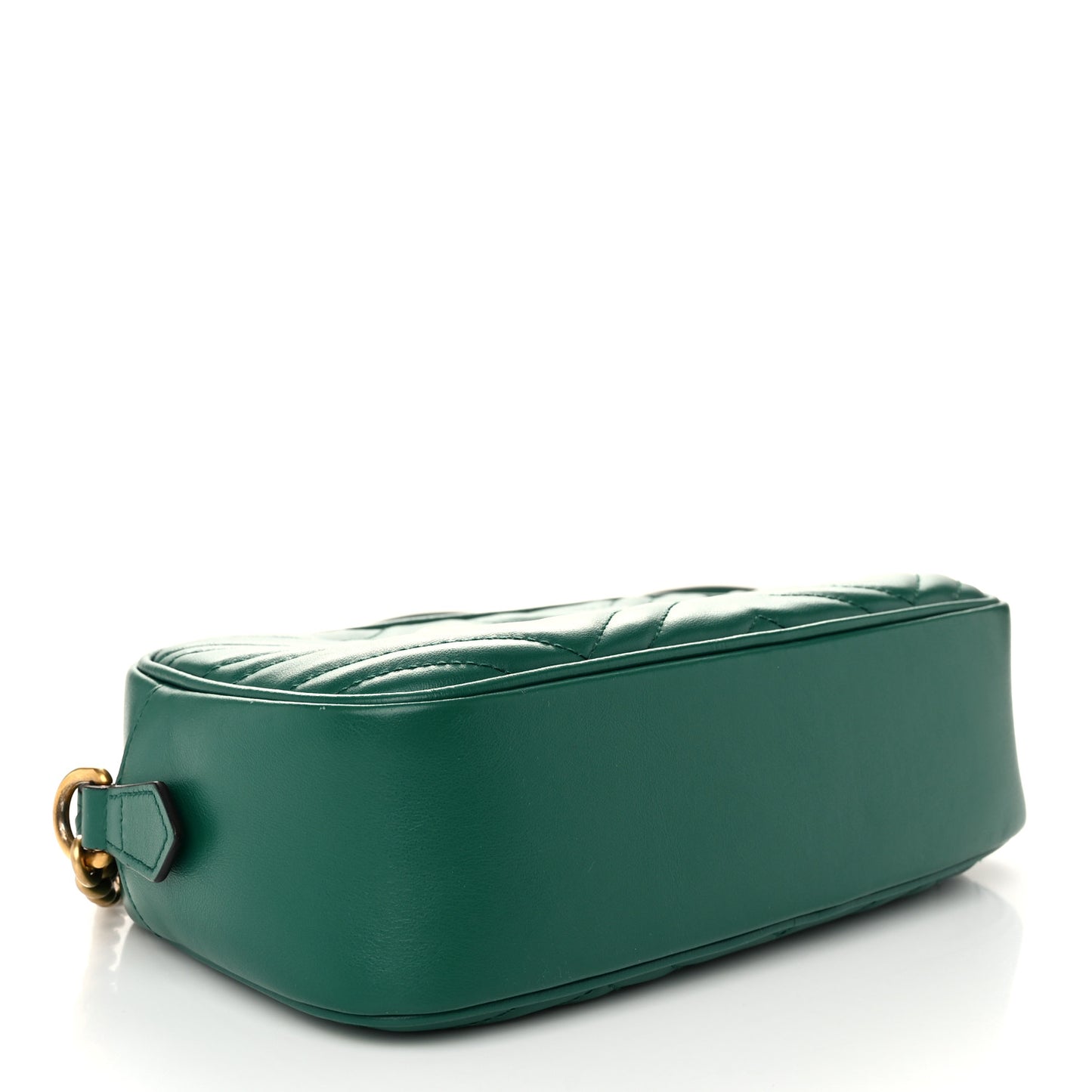 Calfskin Matelasse Small GG Marmont Chain Shoulder Bag Emerald Green