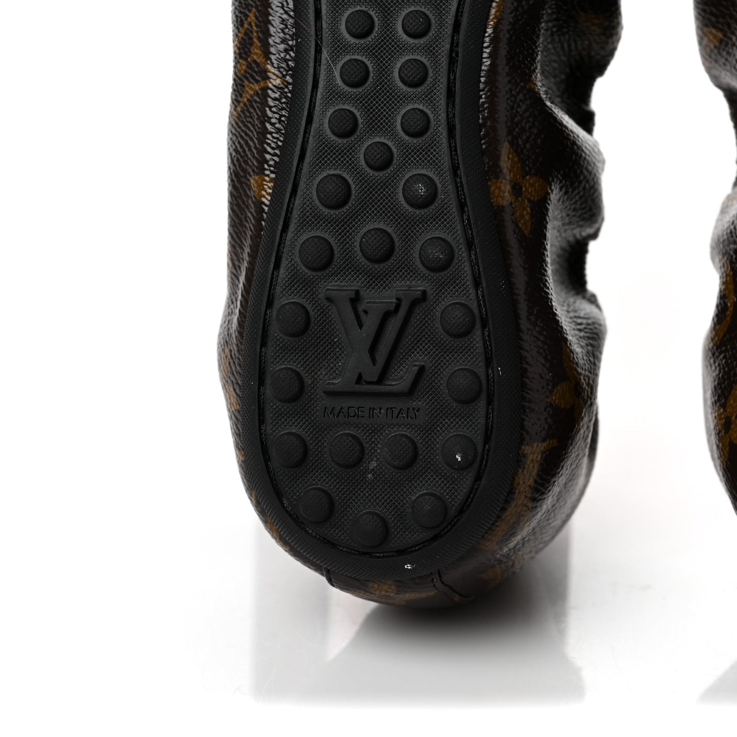 Monogram Patent Flirty Ballerina Flats 38 Coquelicot