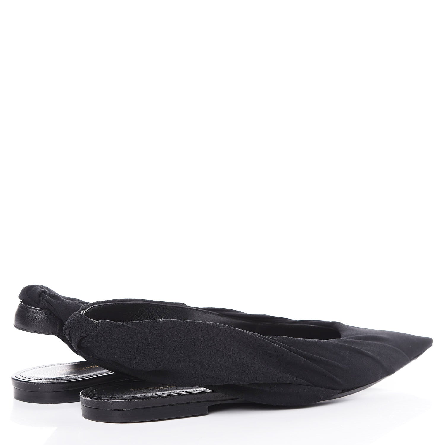 Balenciaga Jersey Knife Point-Toe Slingback Flats 37 Black 4 of 9