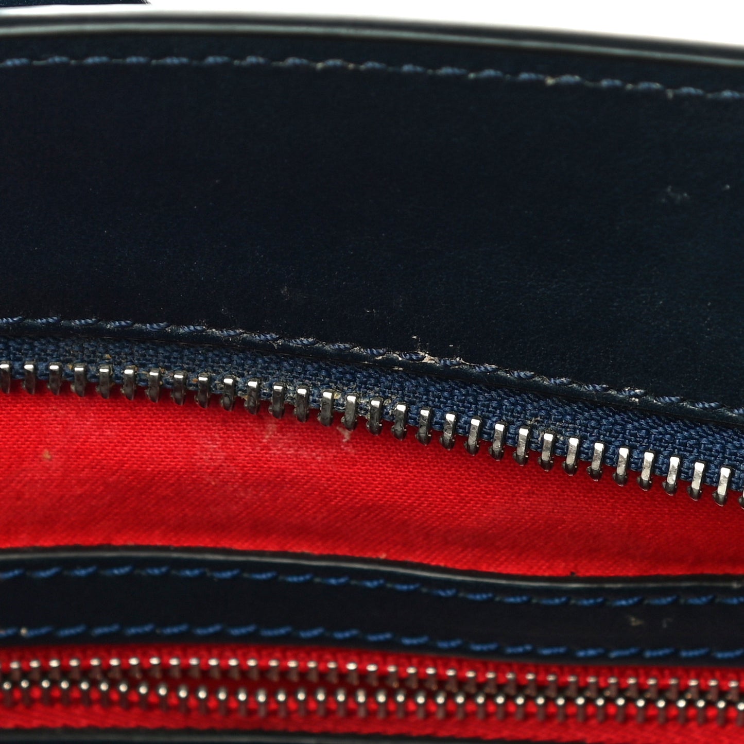 Suede Grained Calfskin Studded Small Eloise Tote Navy Blue