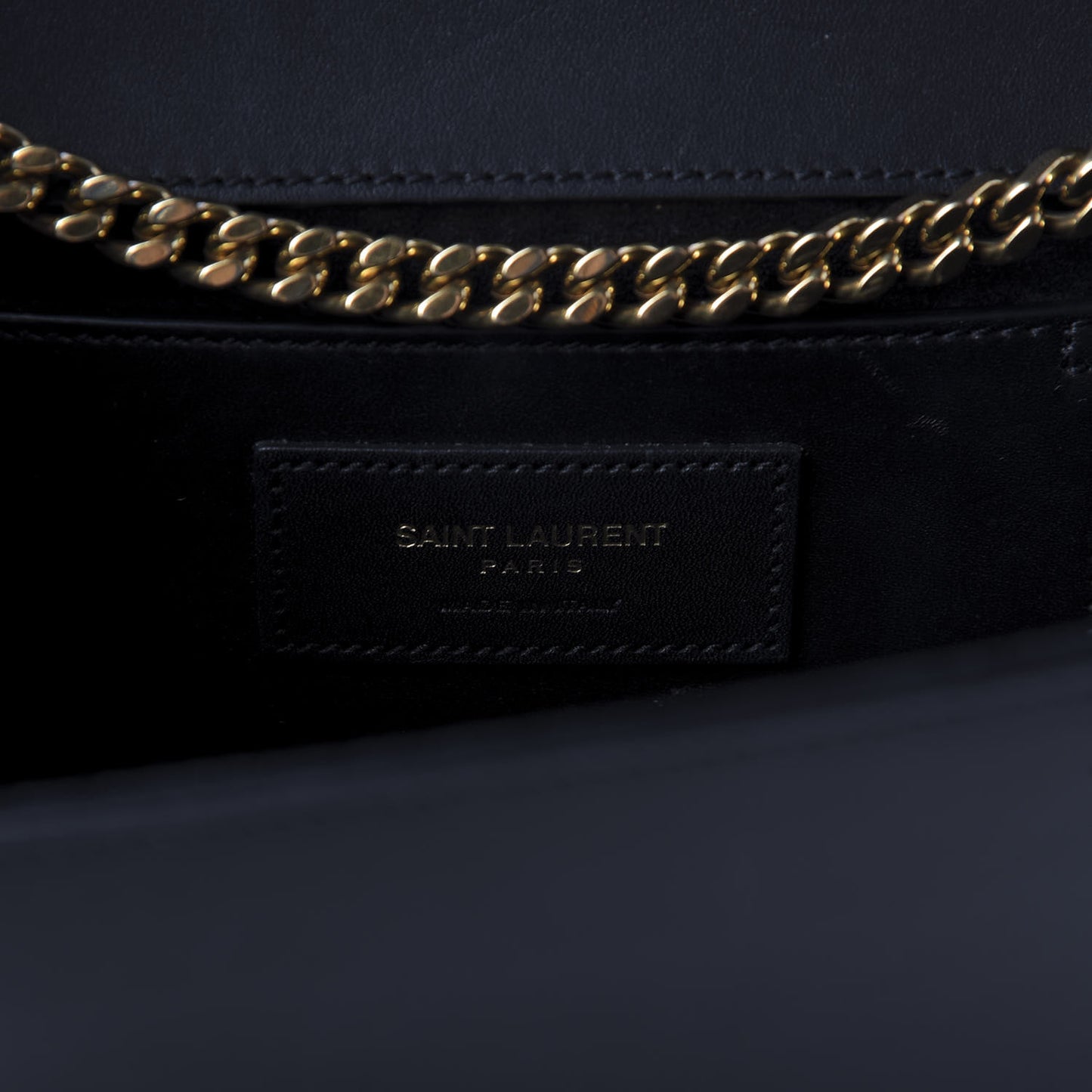 Smooth Calfskin Medium Classic Monogram Kate Tassel Satchel Black