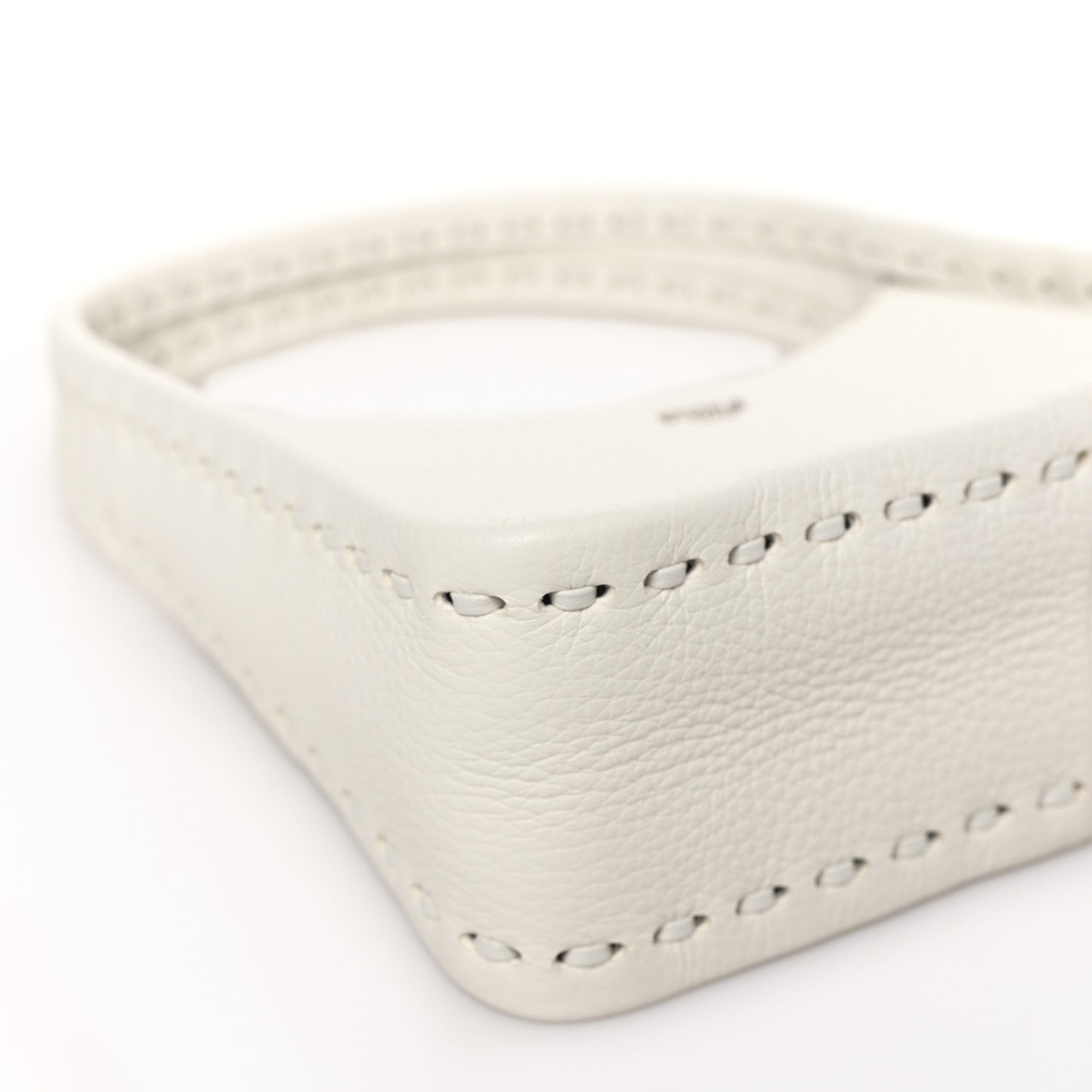 Cuoio Roma Sellerissima Nappa Sintetica Tape Stitch Mini Fendessence Shoulder Bag White