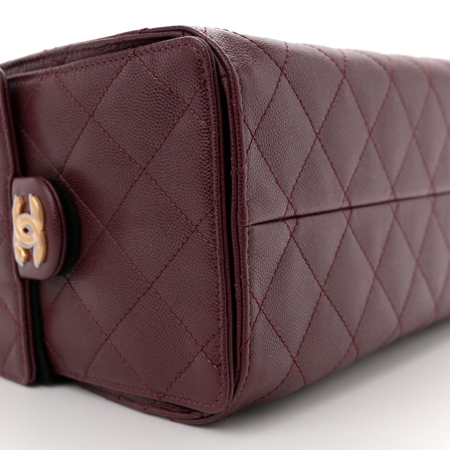 Caviar Quilted Small Chanel 25 Handbag Burgundy