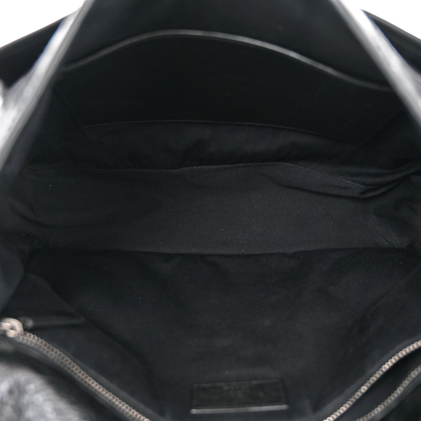 Crinkled Calfskin Matelasse Monogram Large Niki Chain Satchel Black