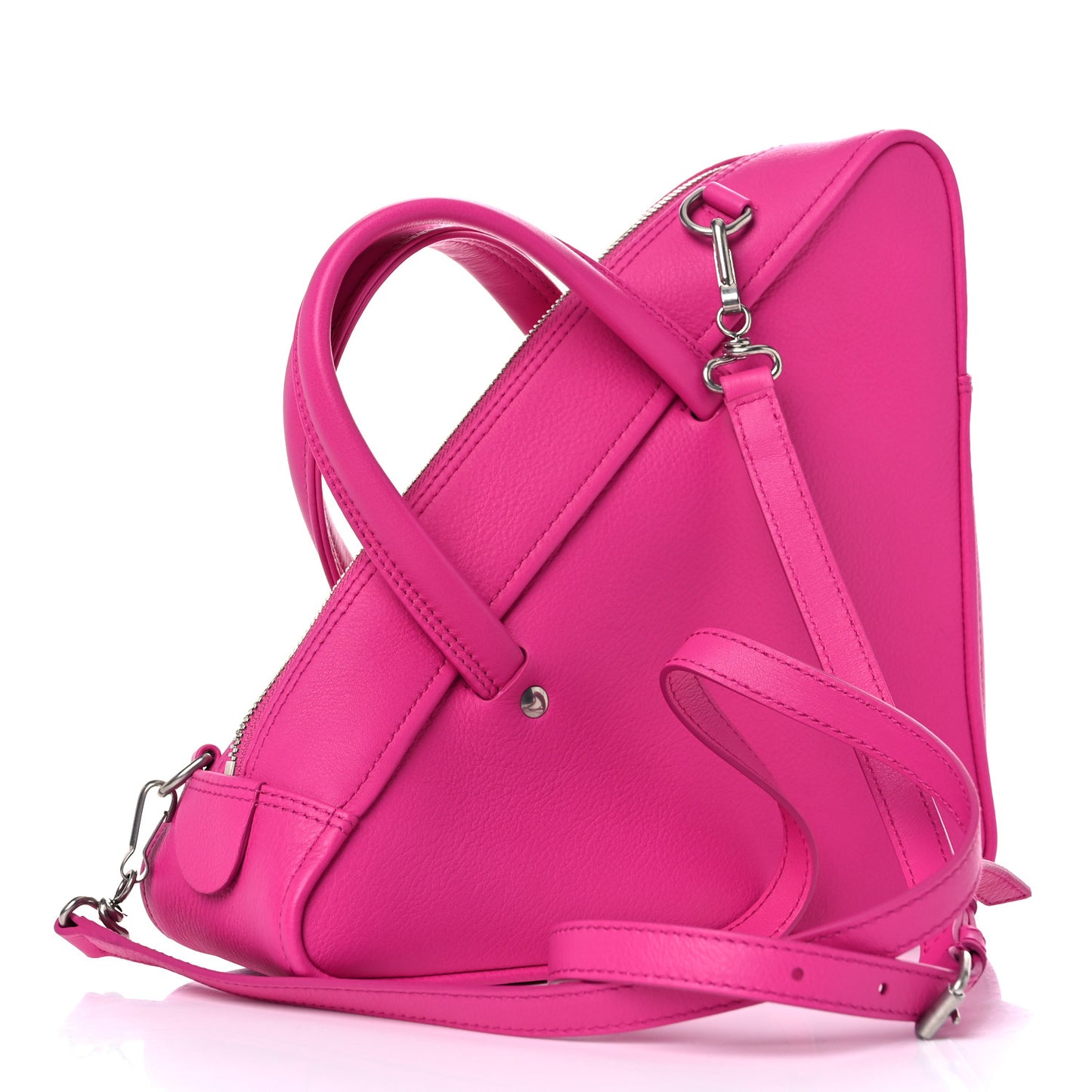 Calfskin XS Triangle Duffle Acid Pink