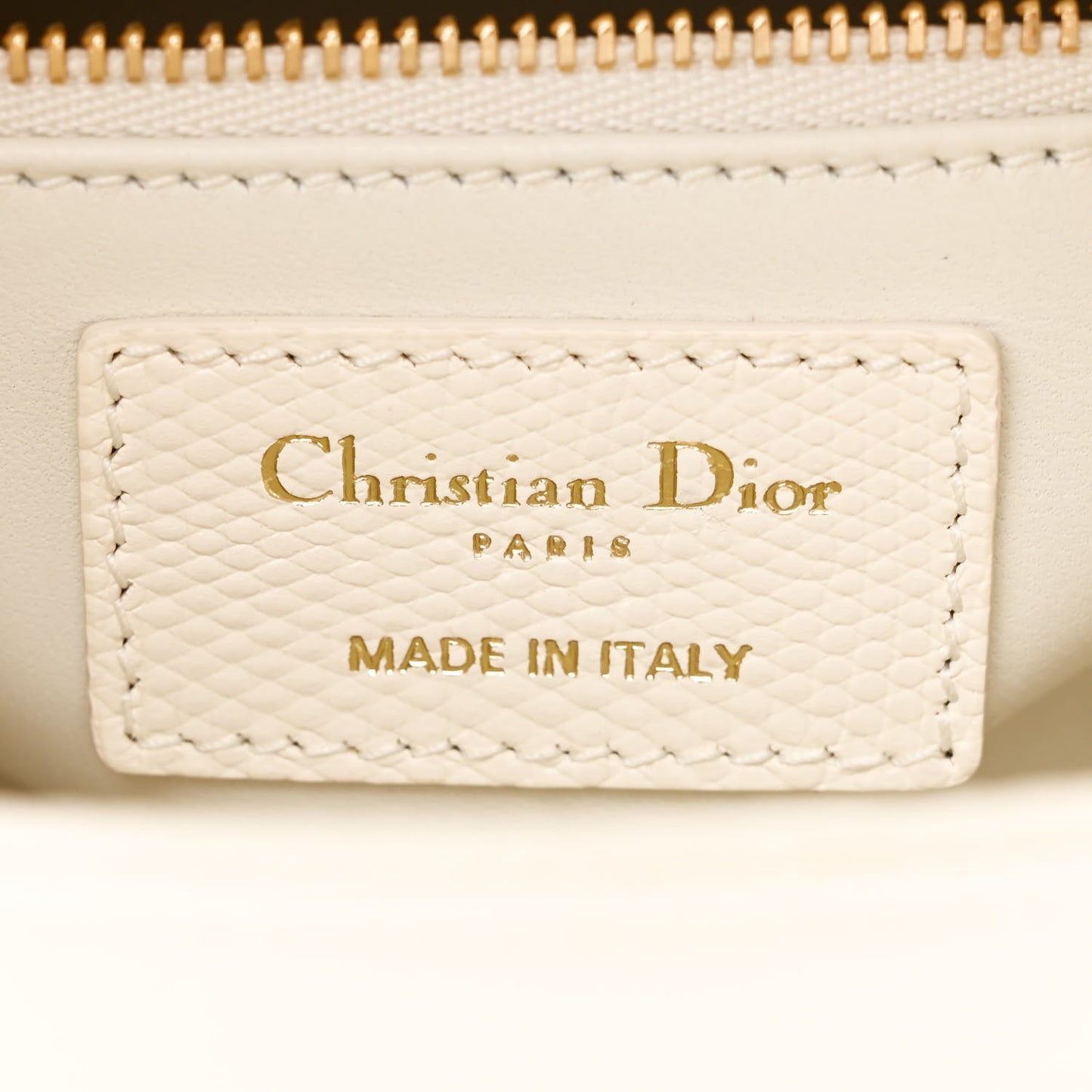 Lizard Mini Lady Dior White