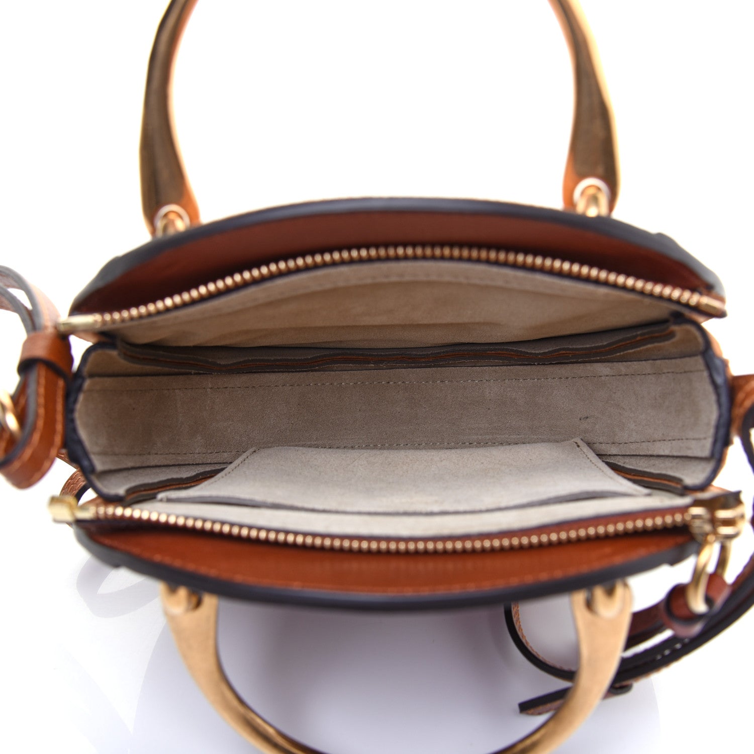 Chloe Shiny Goatskin Smooth Calfskin Suede Small Pixie Bag Saffron Red 5 of 10