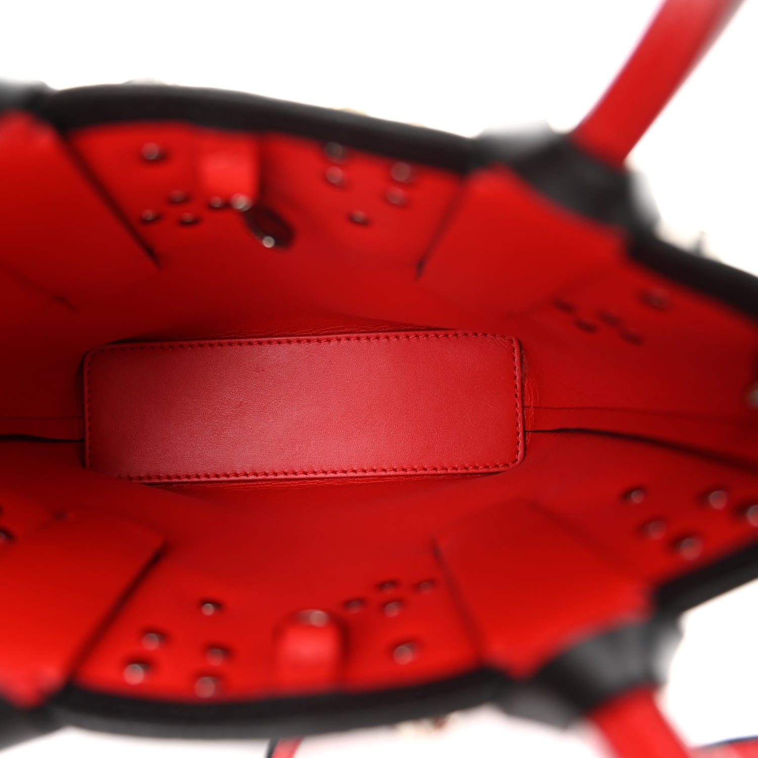 Christian Louboutin Calfskin Loubinthesky Spikes Mini North South Cabata Tote Black 5 of 10