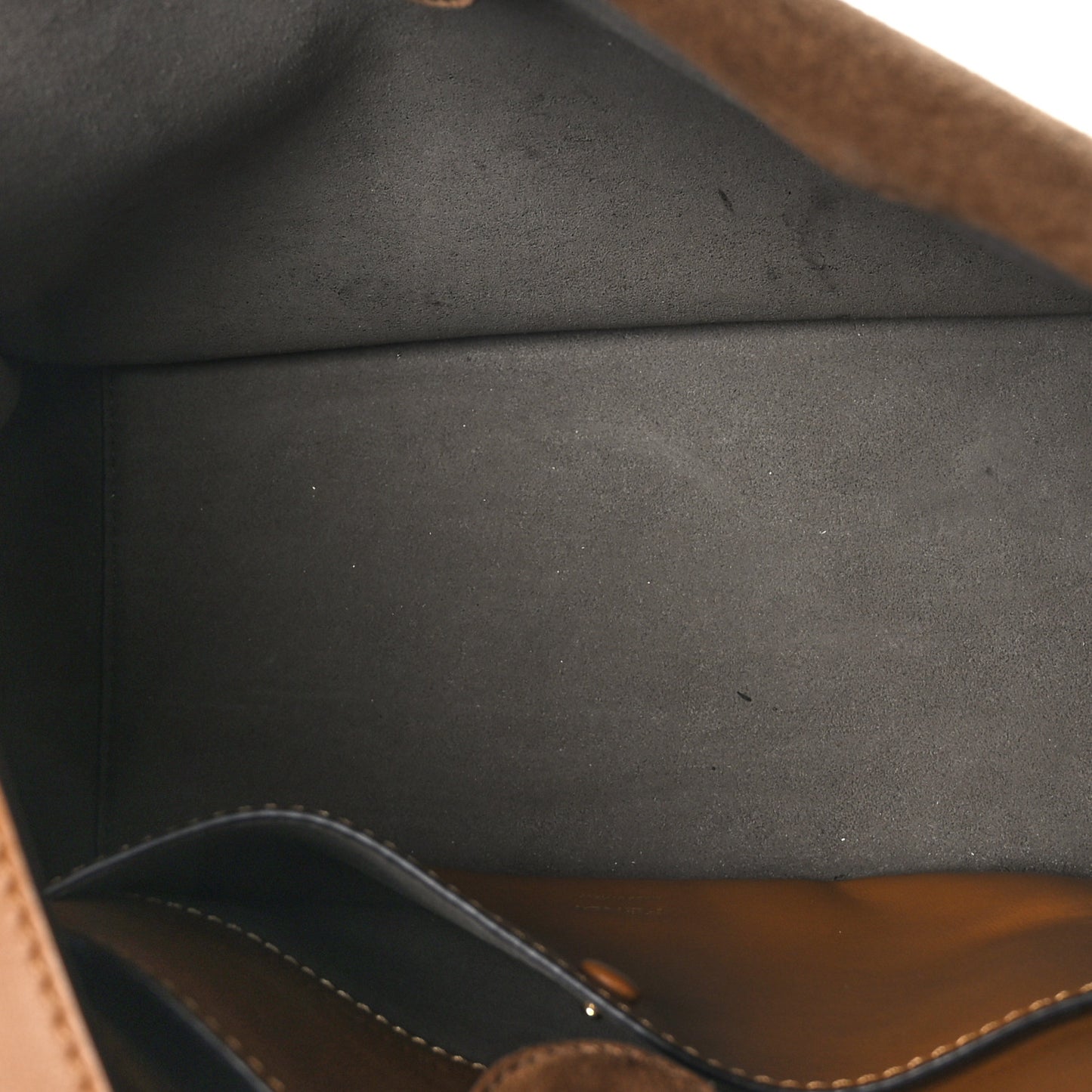 Vitello Grace Suede Snakeskin Small Flip Tote Nocciola Light Brown Marrone