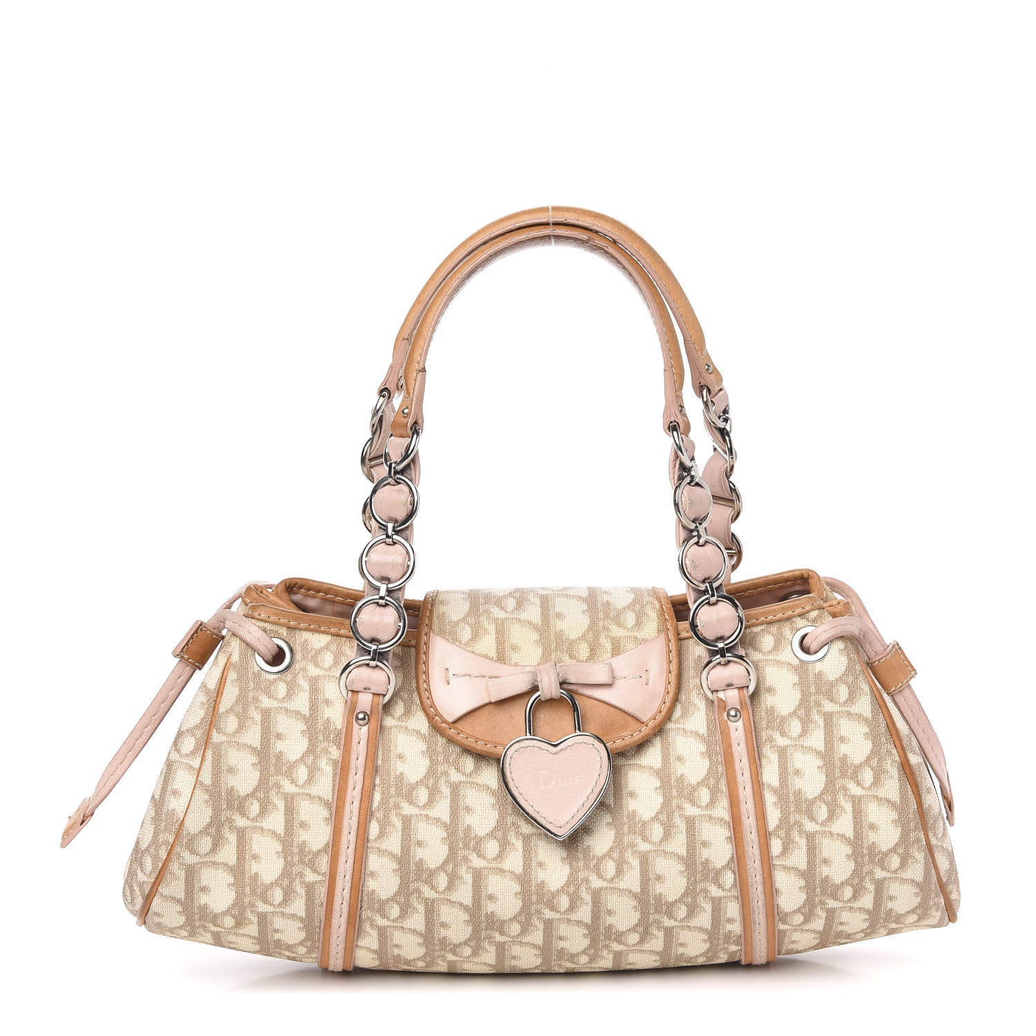 Christian Dior Monogram Romantique Trotter Bag Rose 636469